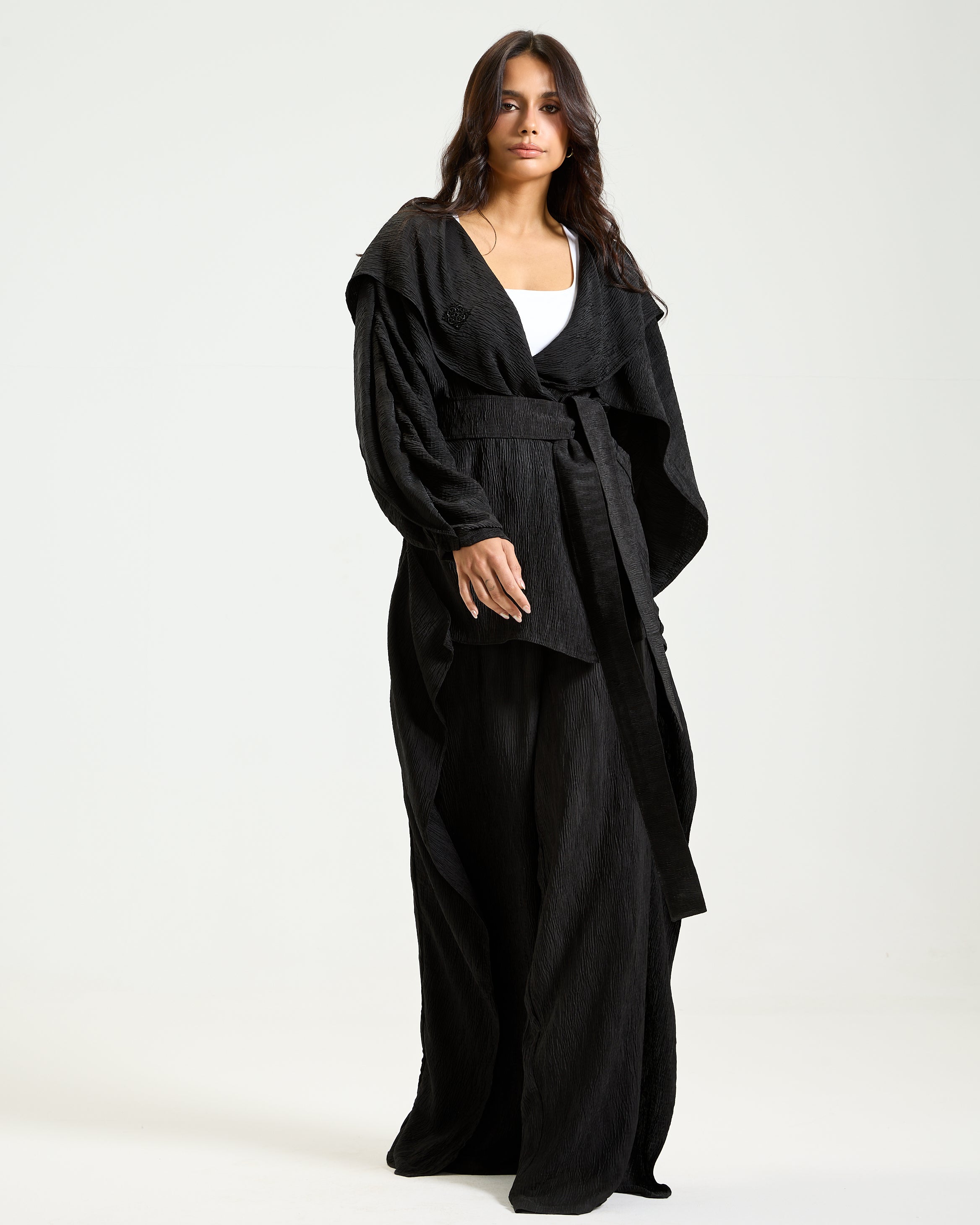 Crushed Black Kimono