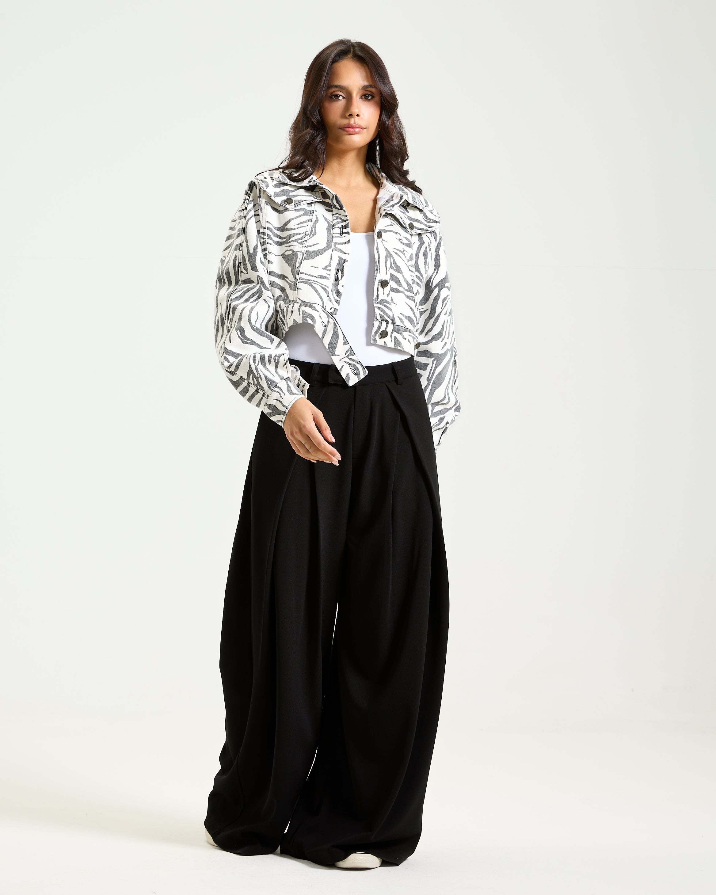Flapped Black Pants