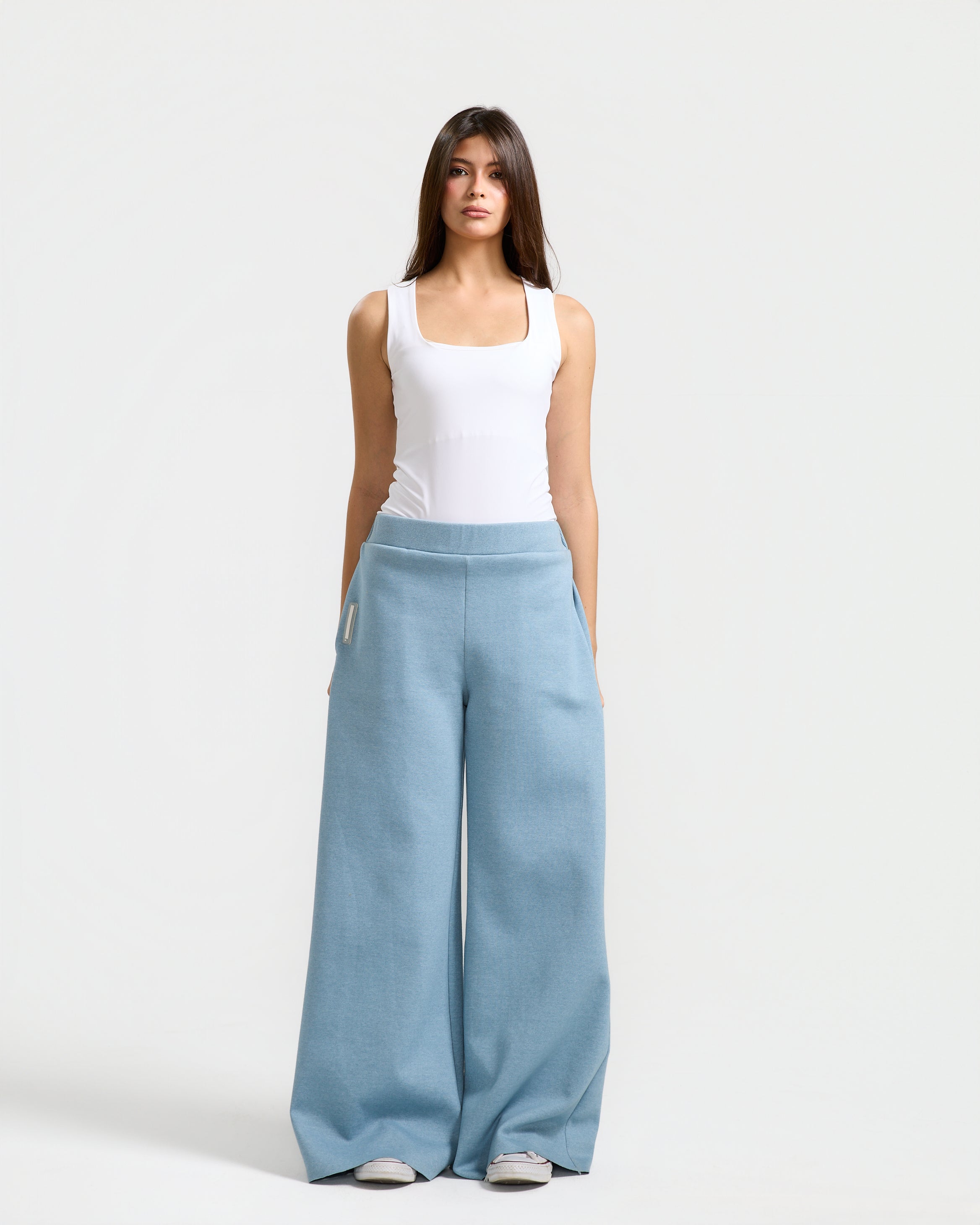 Wide Leg Jogger Sky Blue
