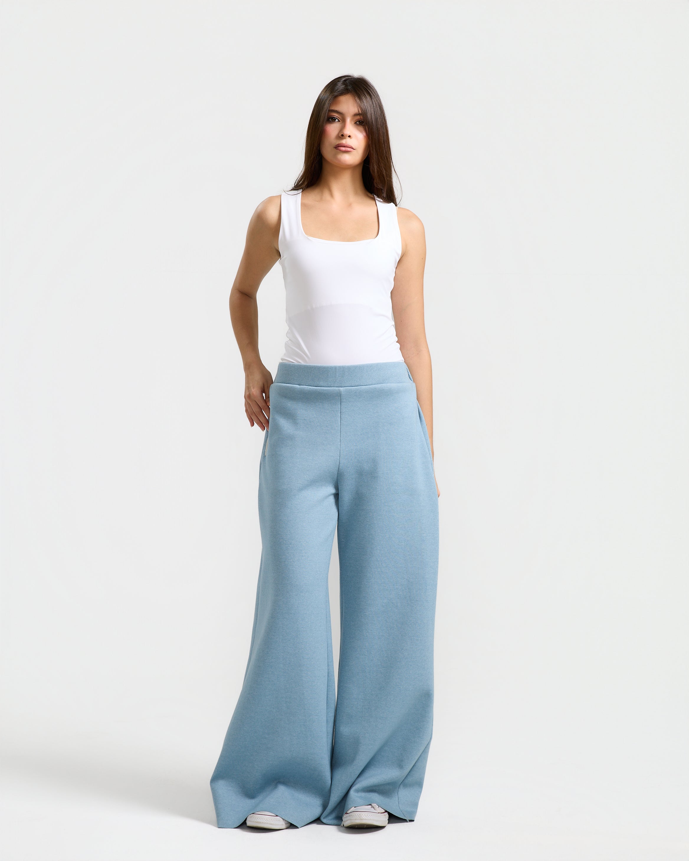 Wide Leg Jogger Sky Blue