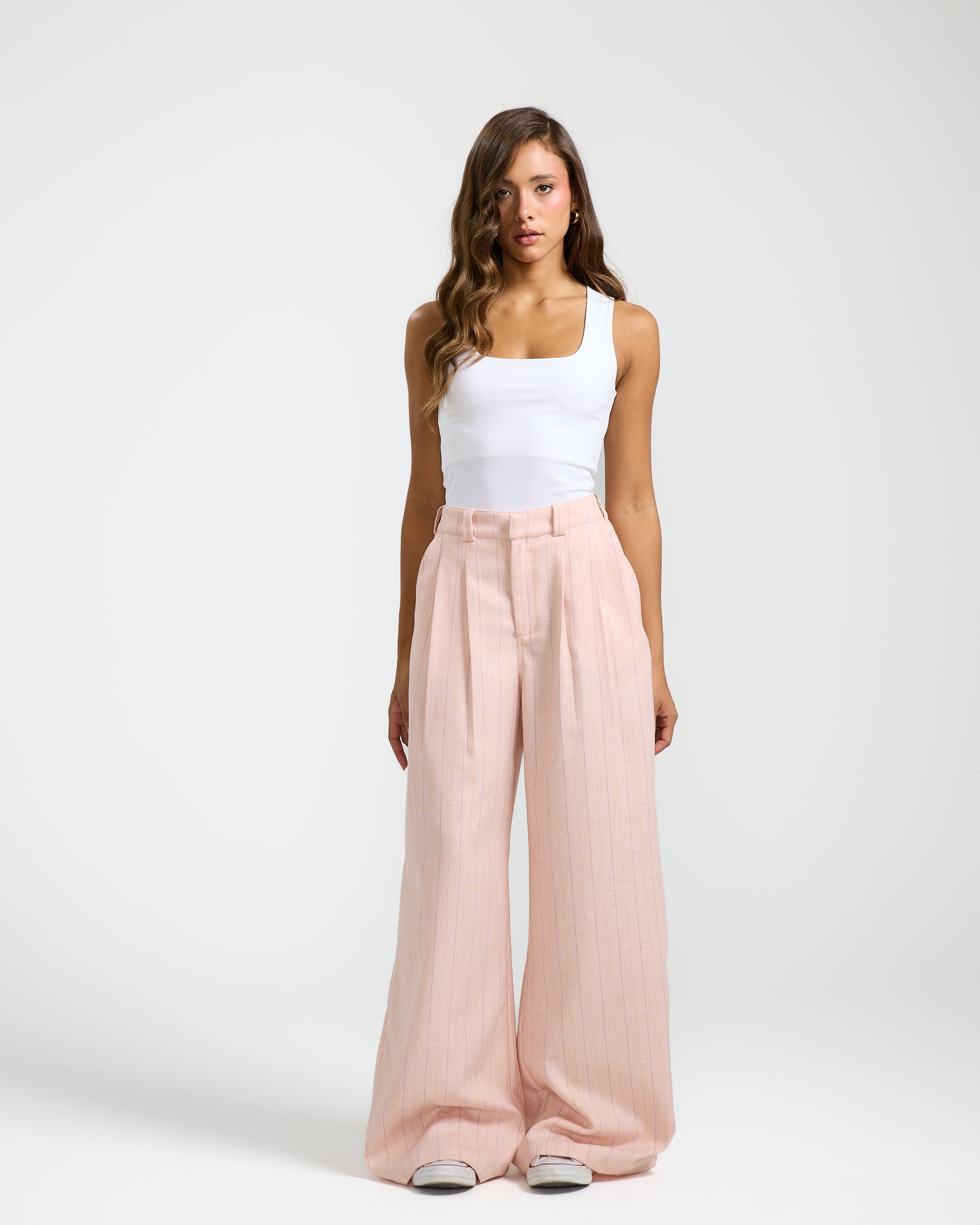 Elastic Back Waist Classic Pink Pants