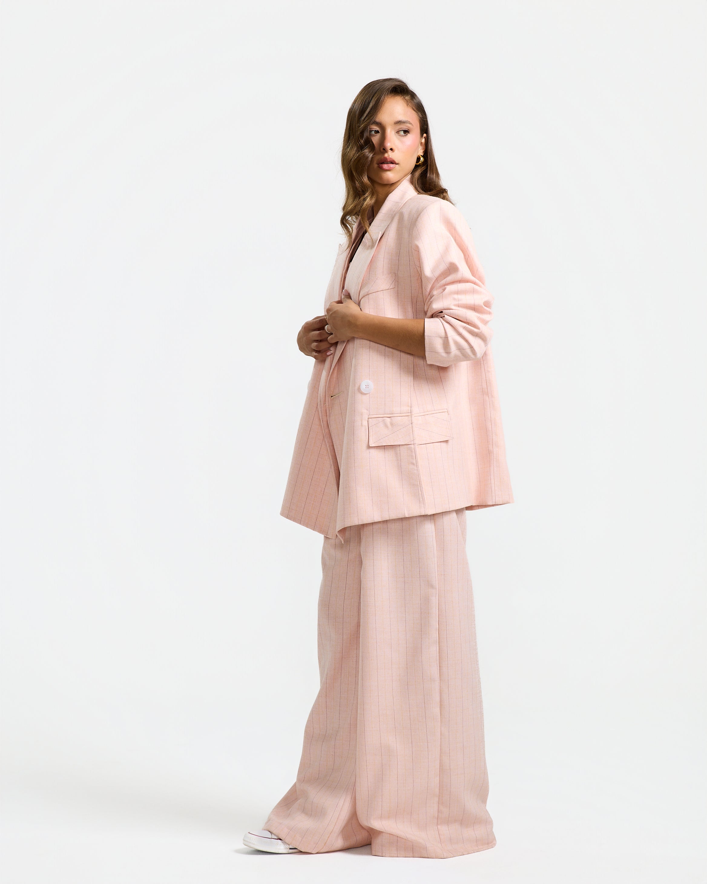 Cutout Oversize Pink Blazer