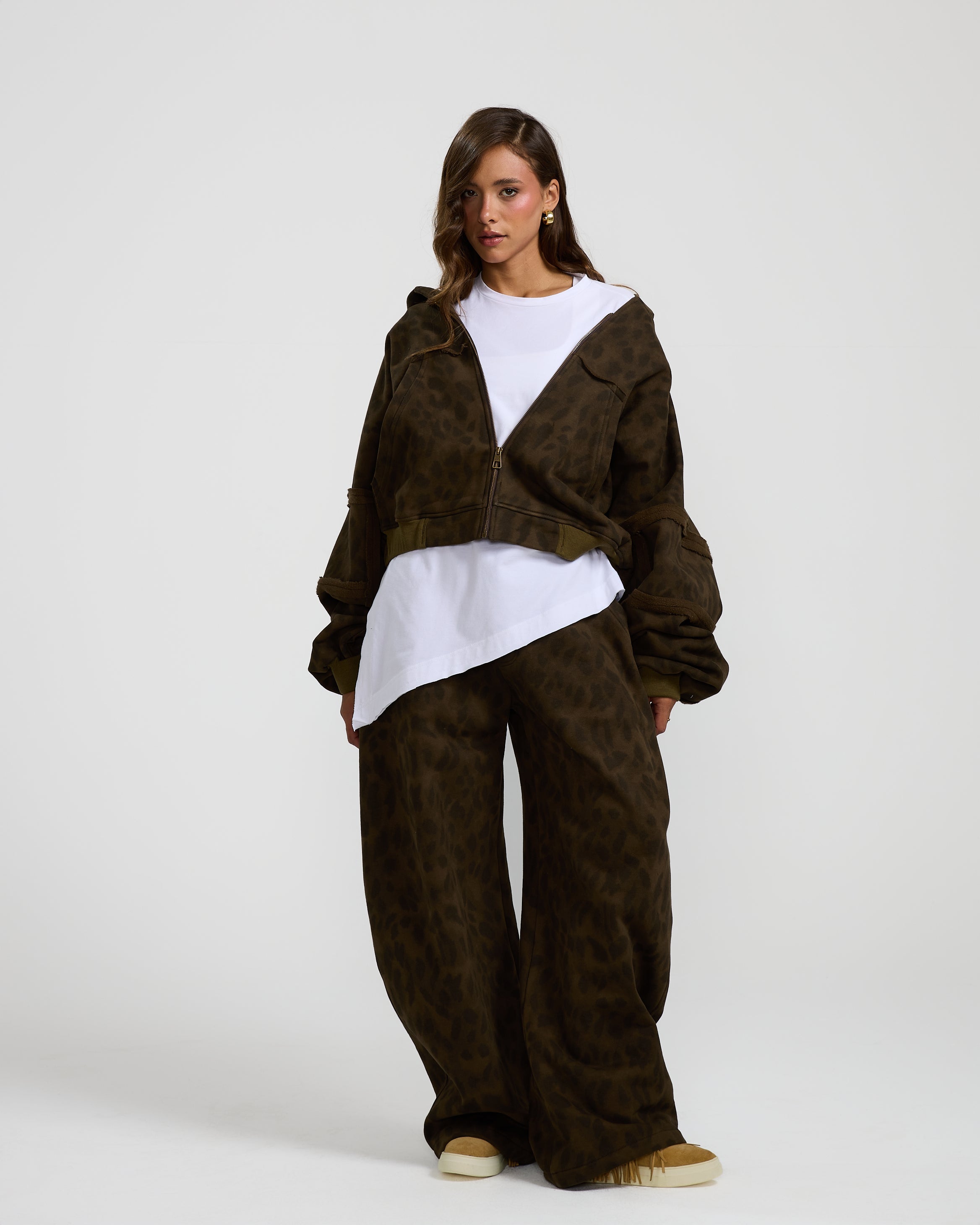 Olive Leopard Hoodie