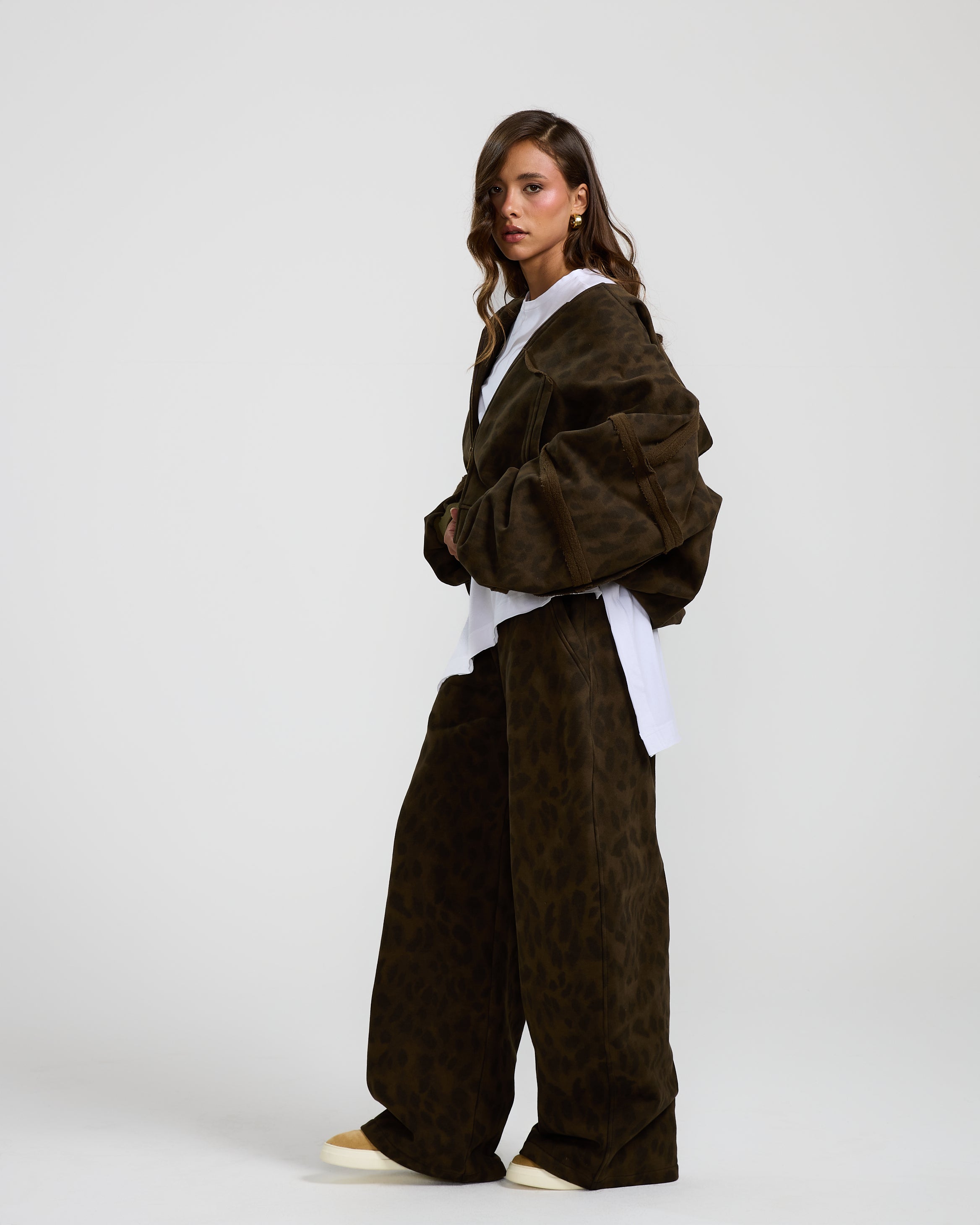 Olive Leopard Hoodie