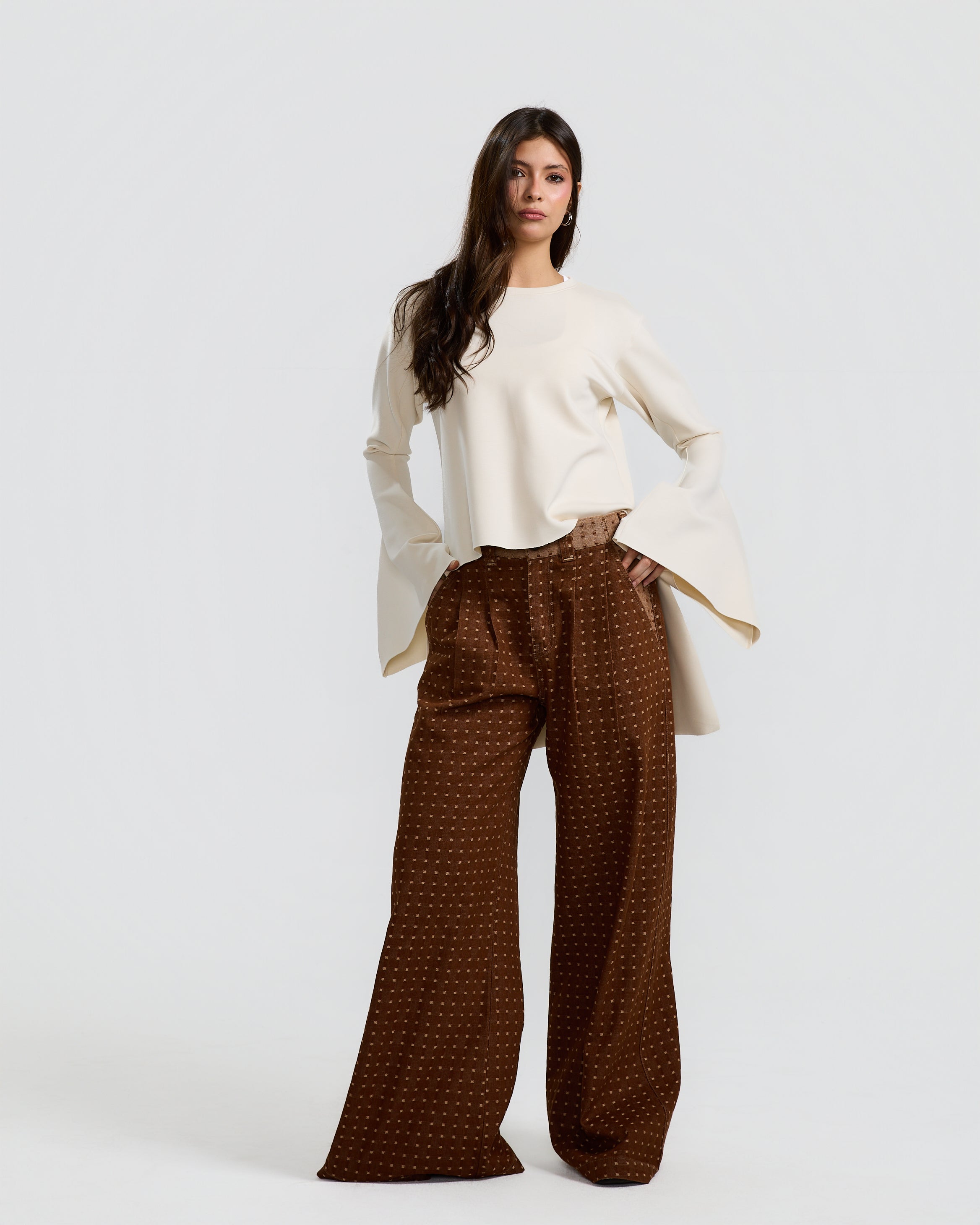 Bell Sleeves Top In Off White