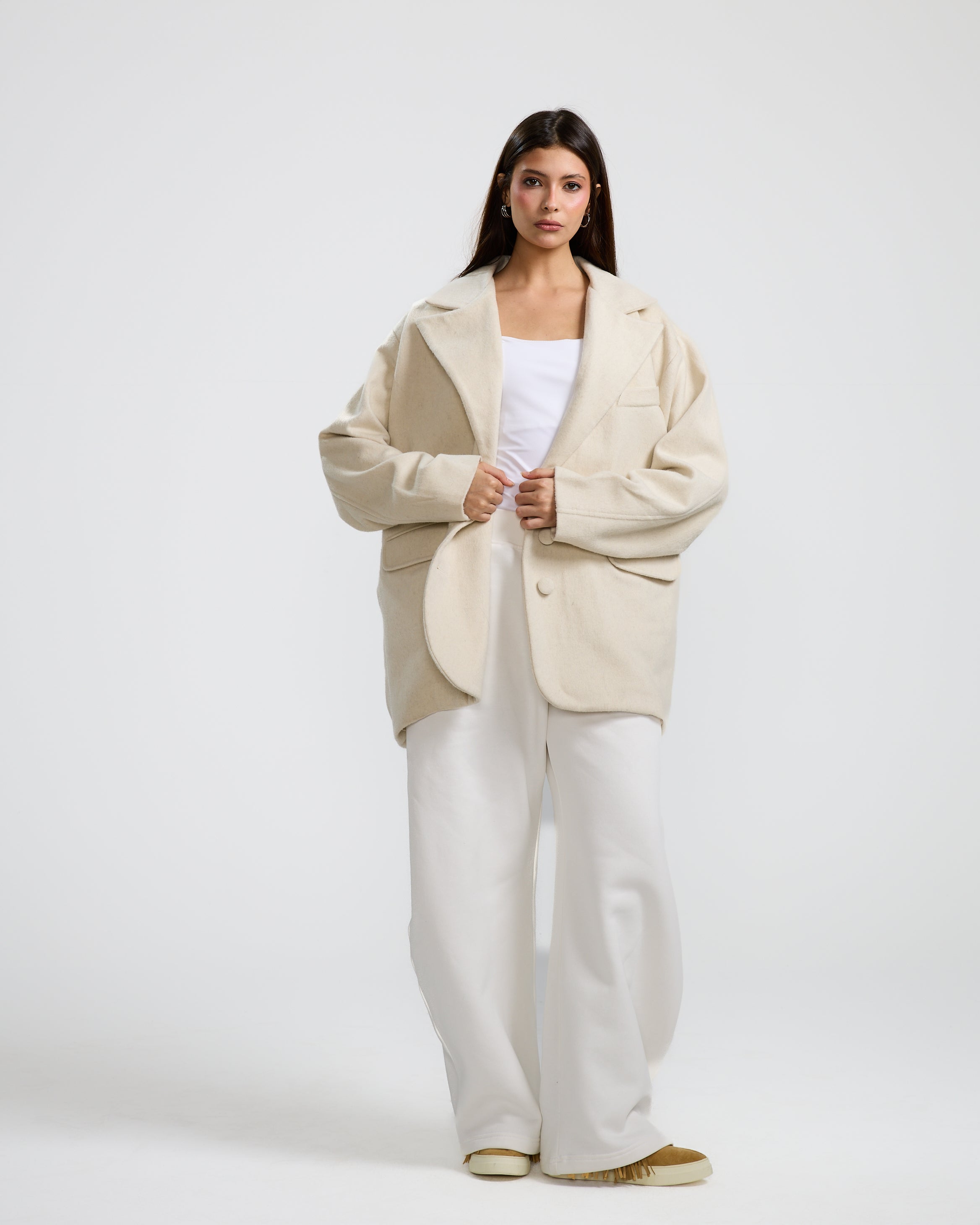 Off White Short Blazer Coat