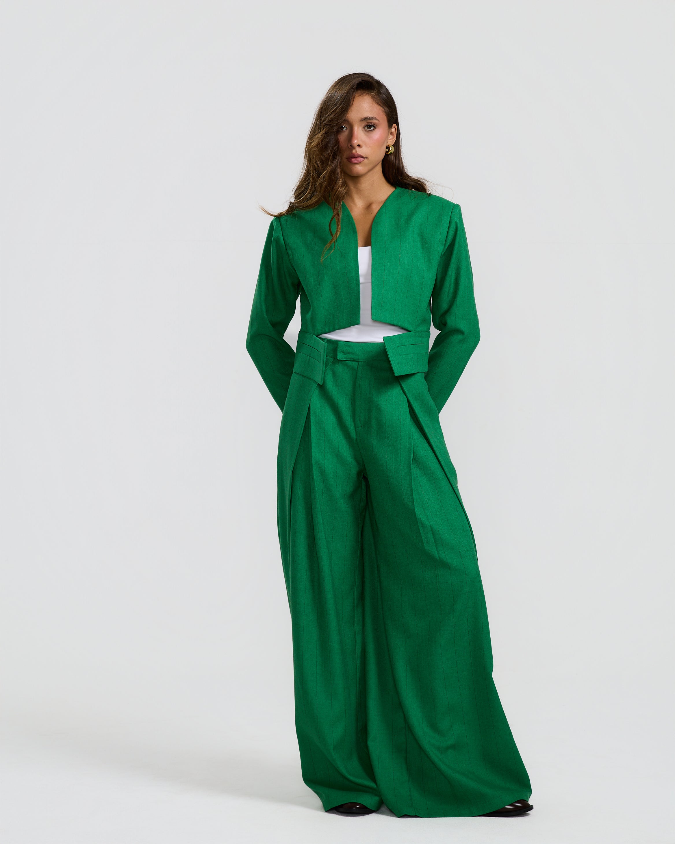 Cutout Front Cropped Blazer