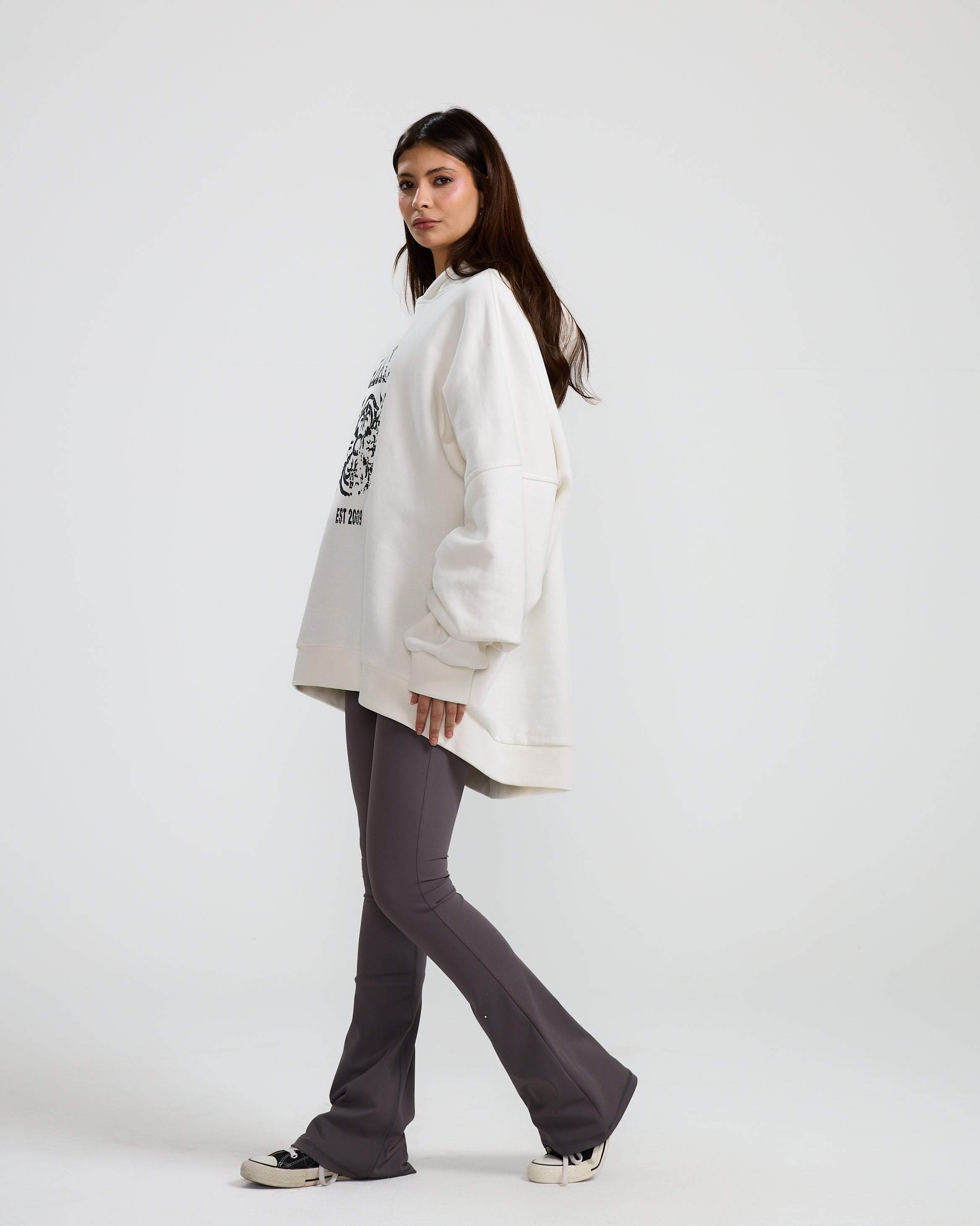 Oversize Logo Sweatshirt Off White