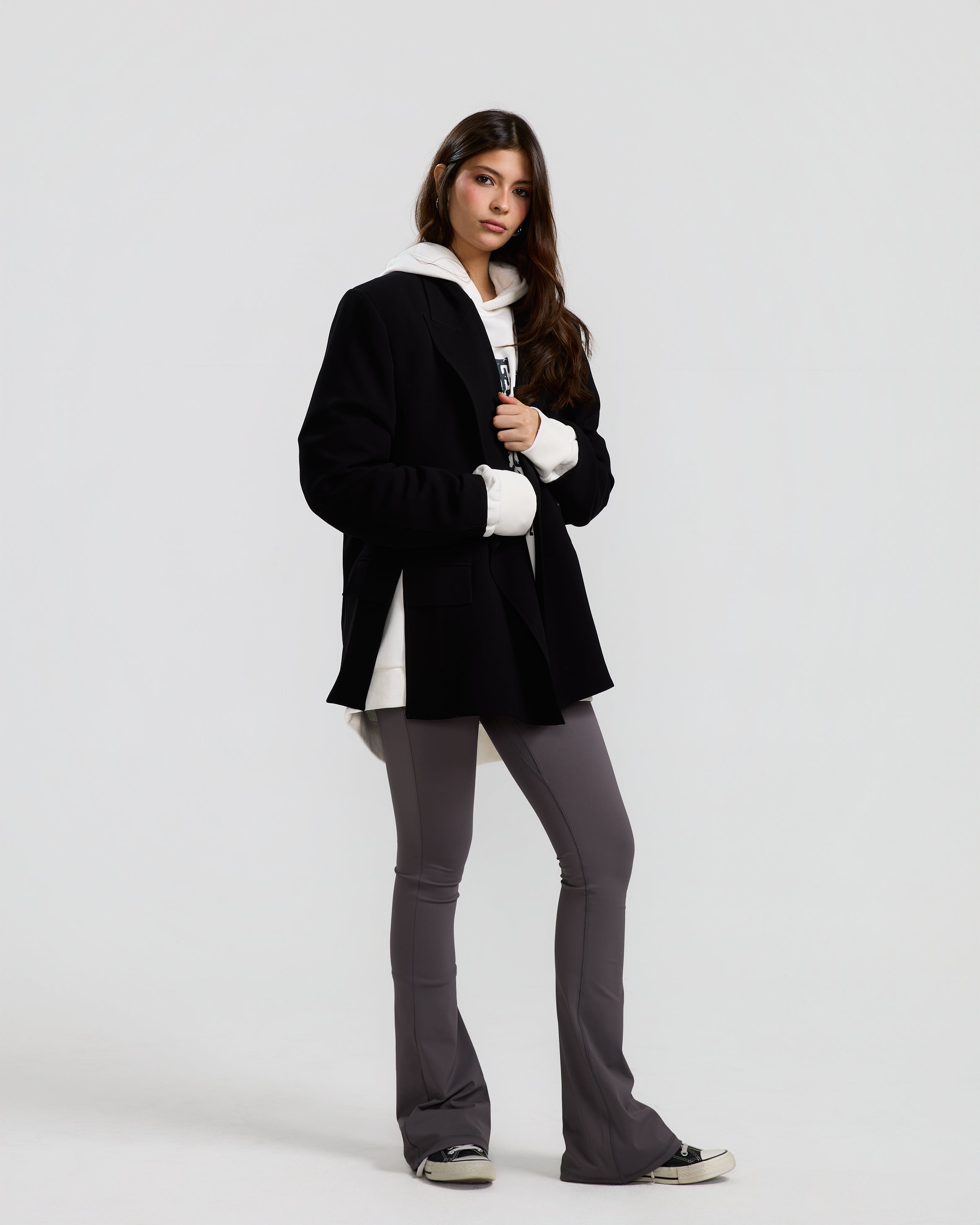 Cutout Oversize Black Blazer