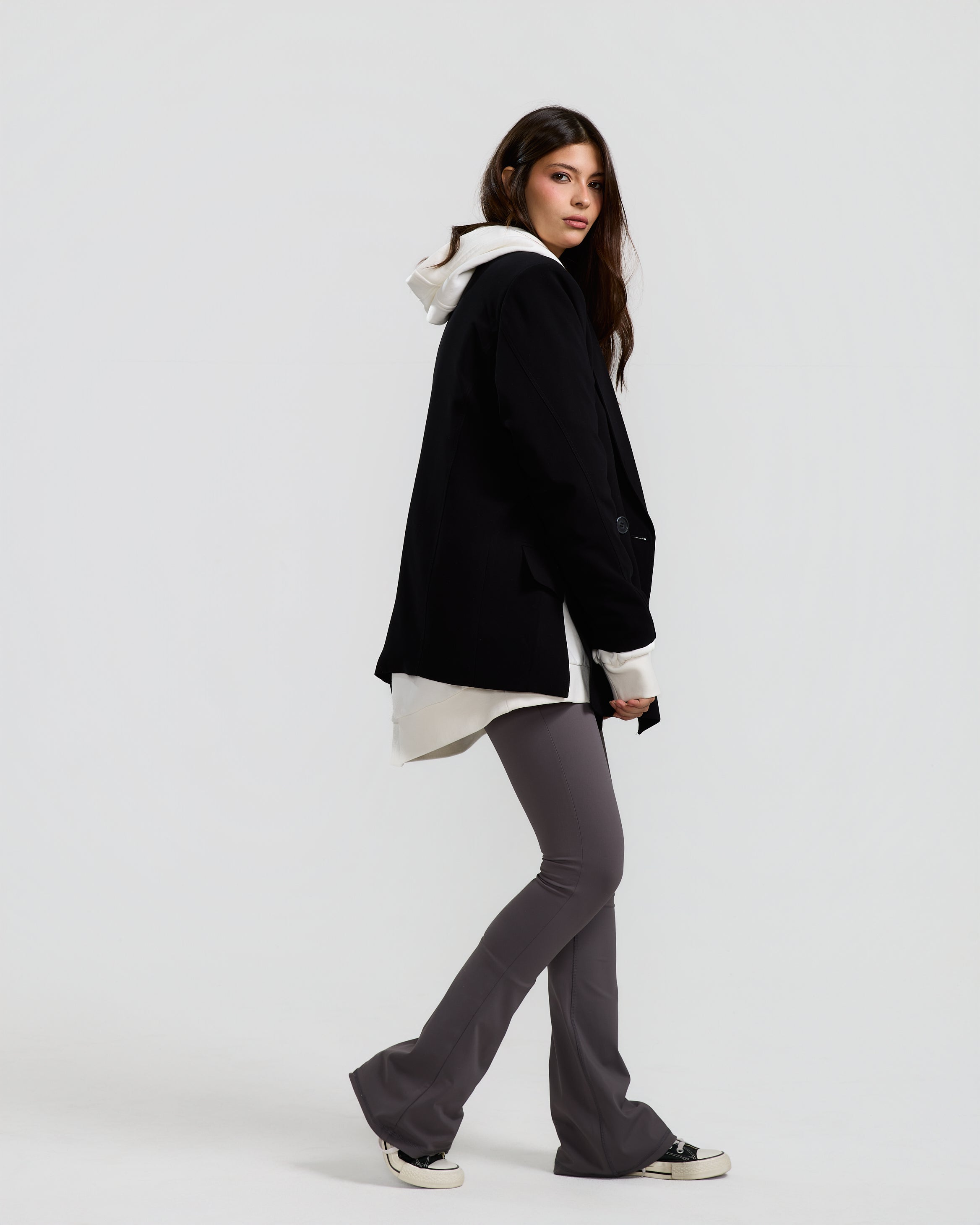 Cutout Oversize Black Blazer