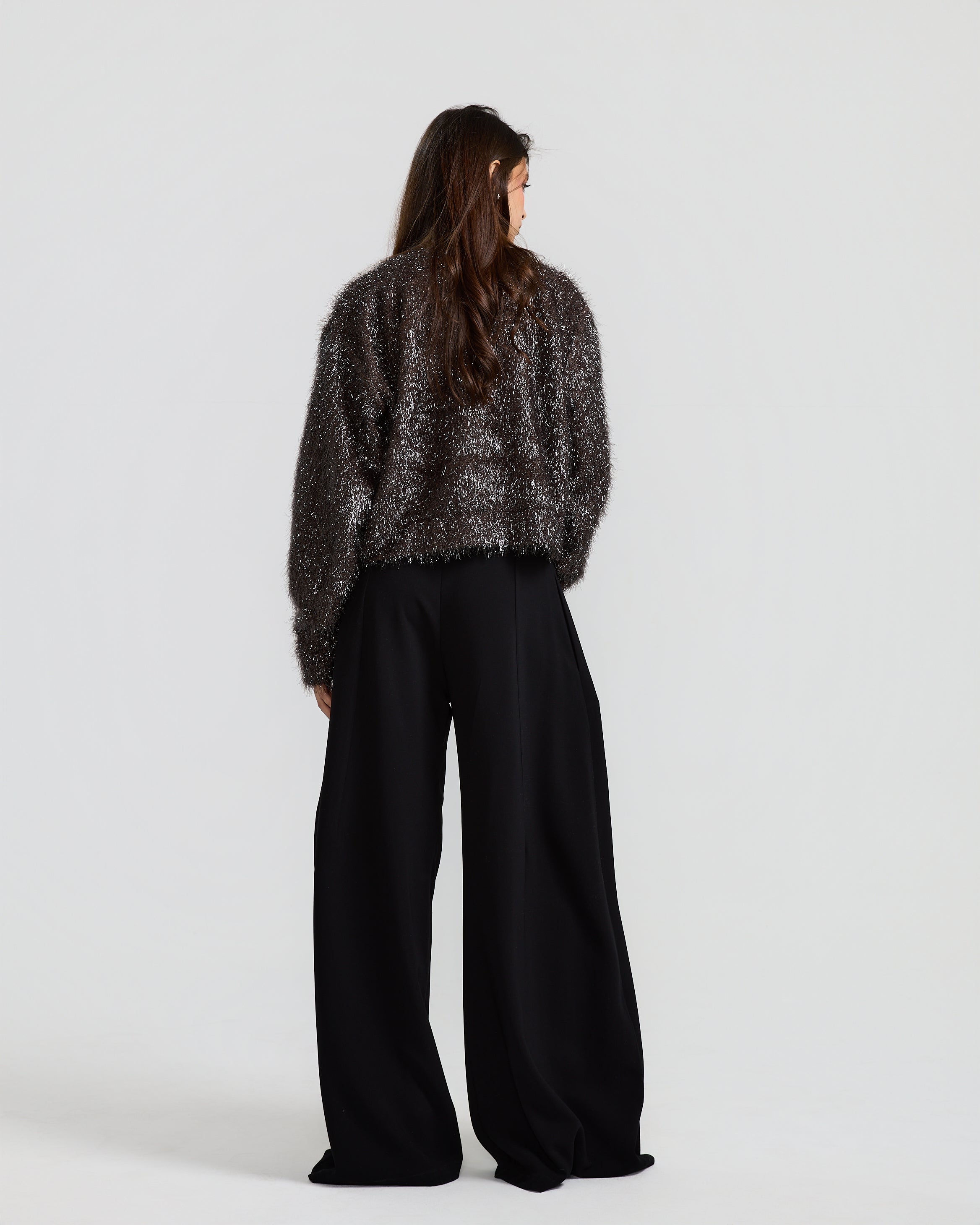 Short Shiny Cardigan