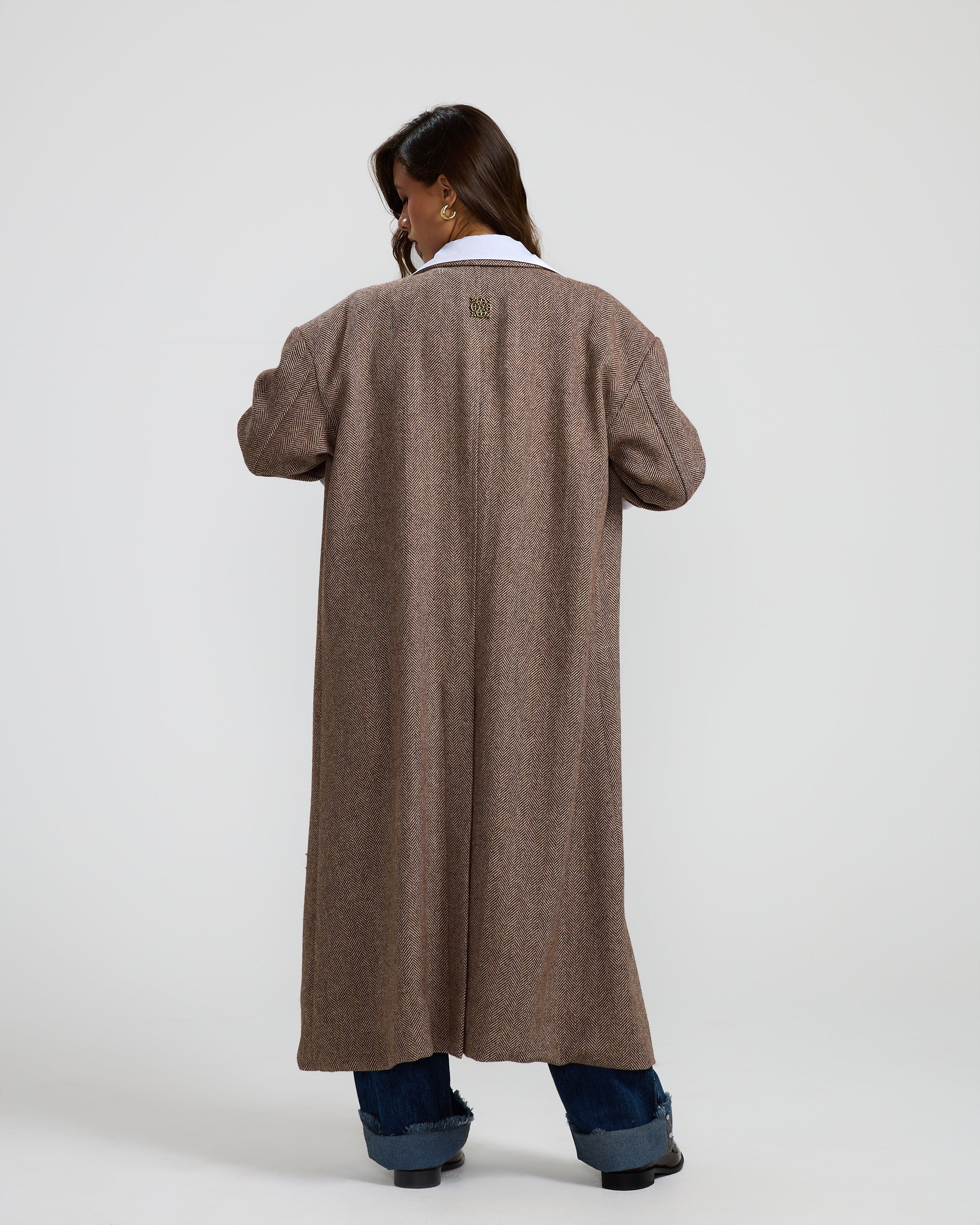 Oversize Wool Brown Coat