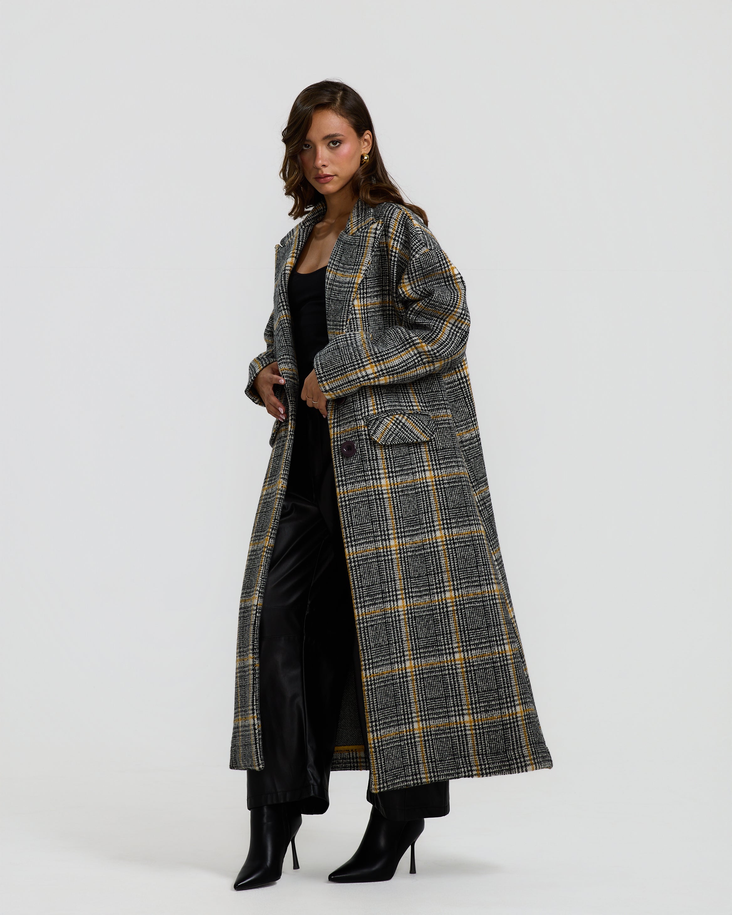 Oversize Checker Coat
