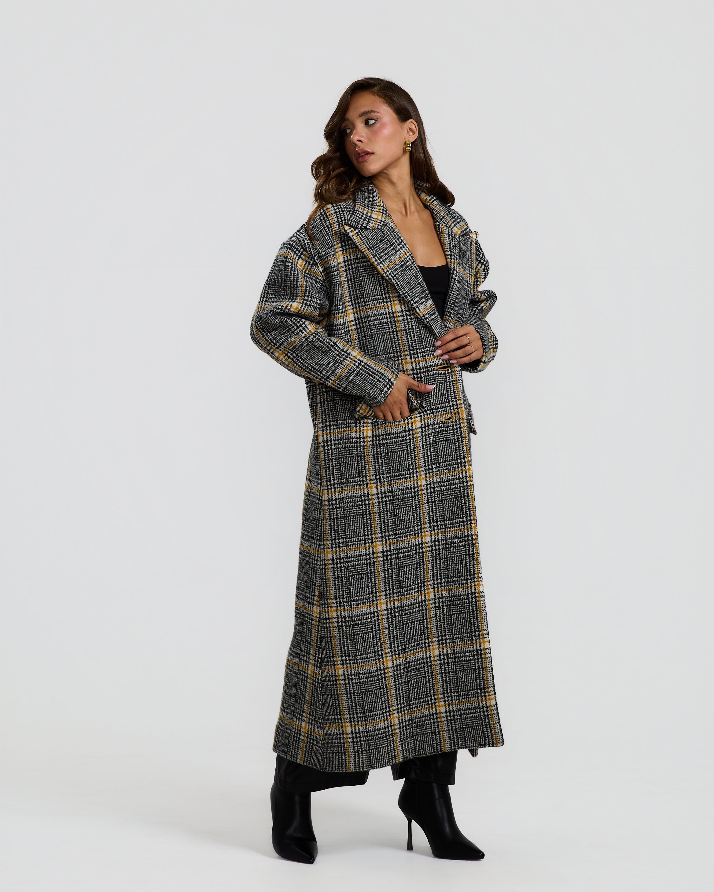 Oversize Checker Coat