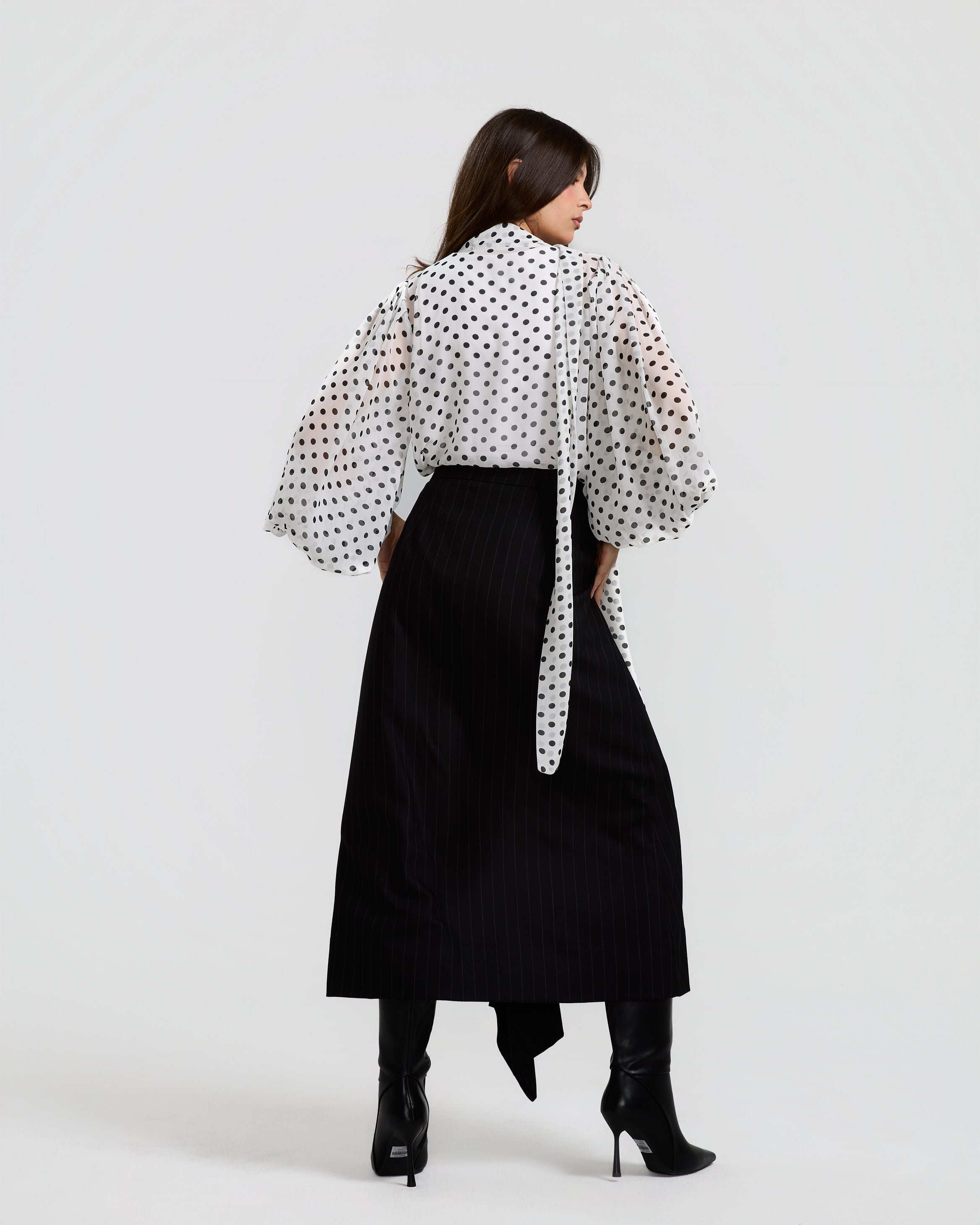 Black Asymmetrical Classic Skirt