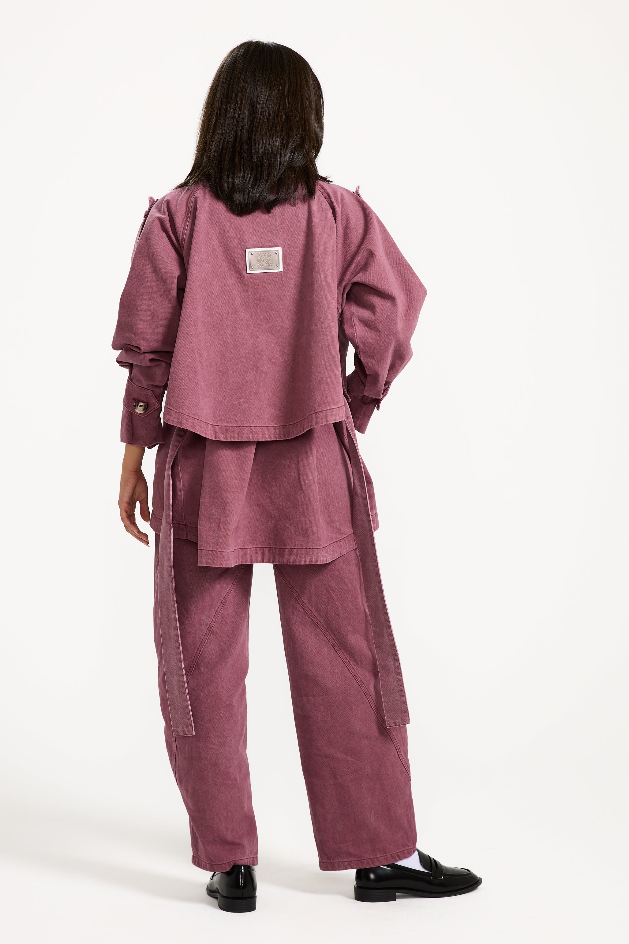 Oversize Short Trench Coat Brick