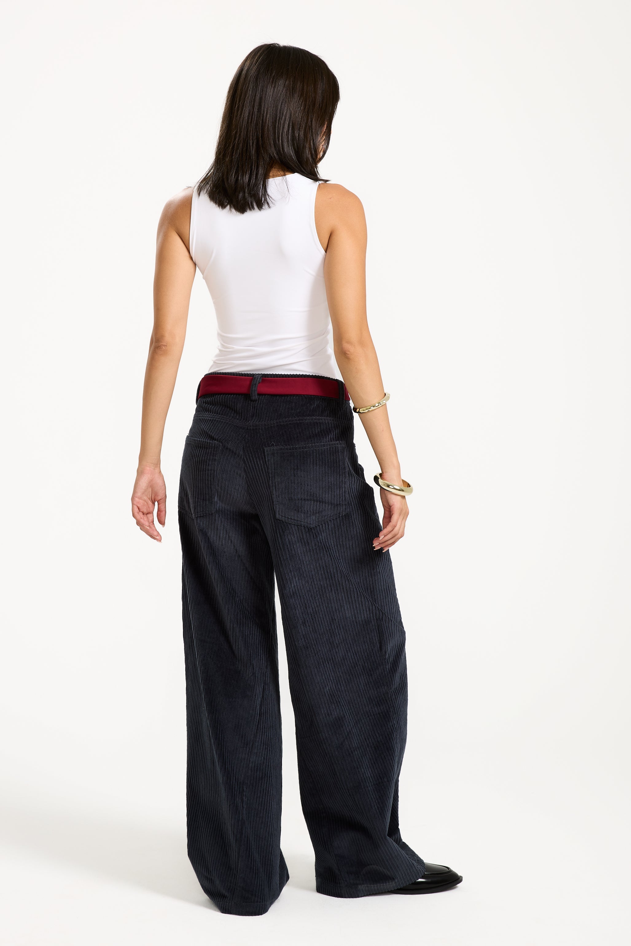 VELOUR BARREL PANTS