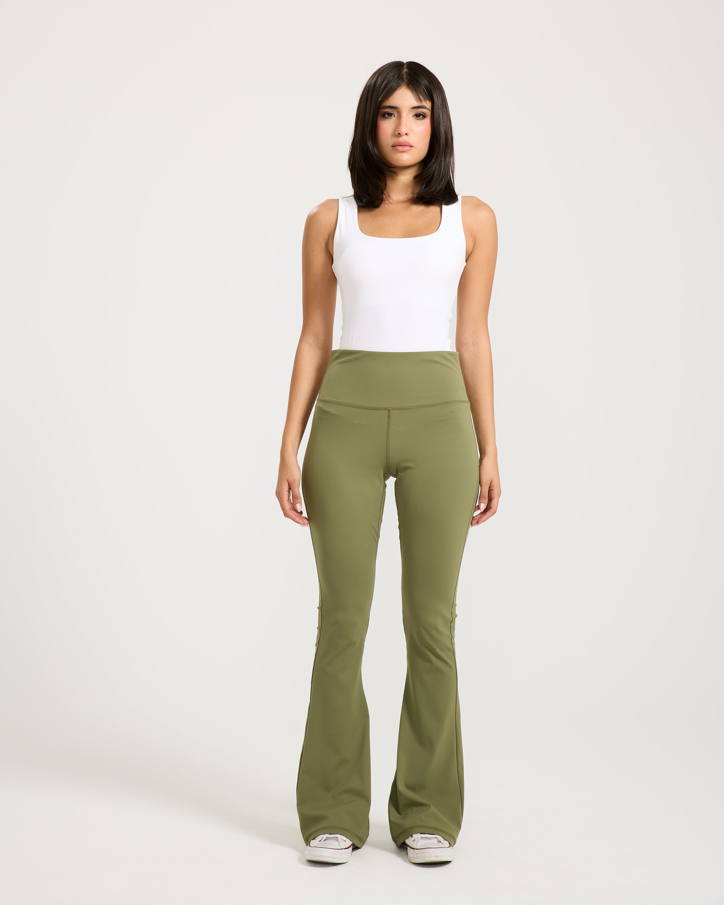 Flared Legging In Olive
