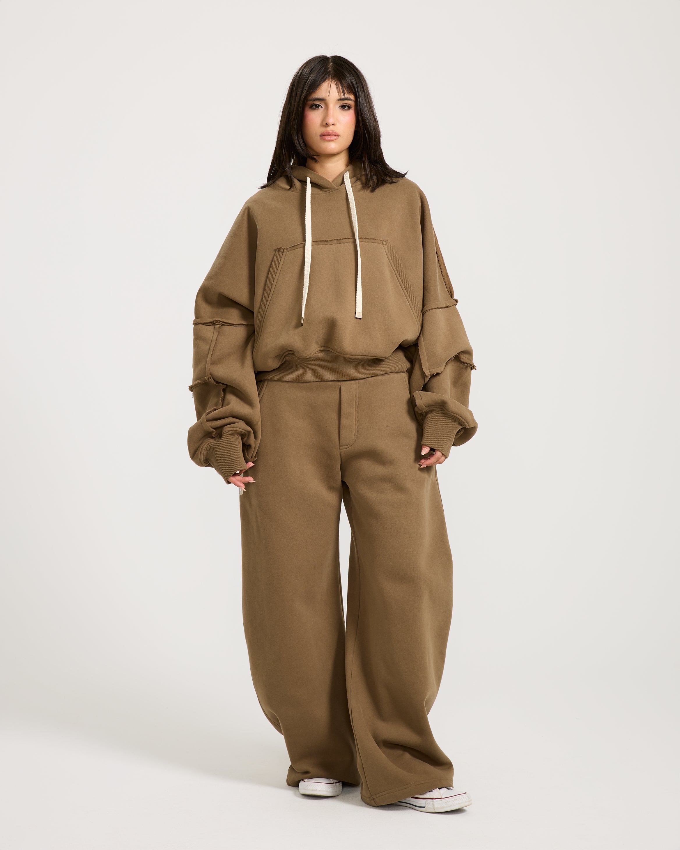 Unfinished Hoodie Brown