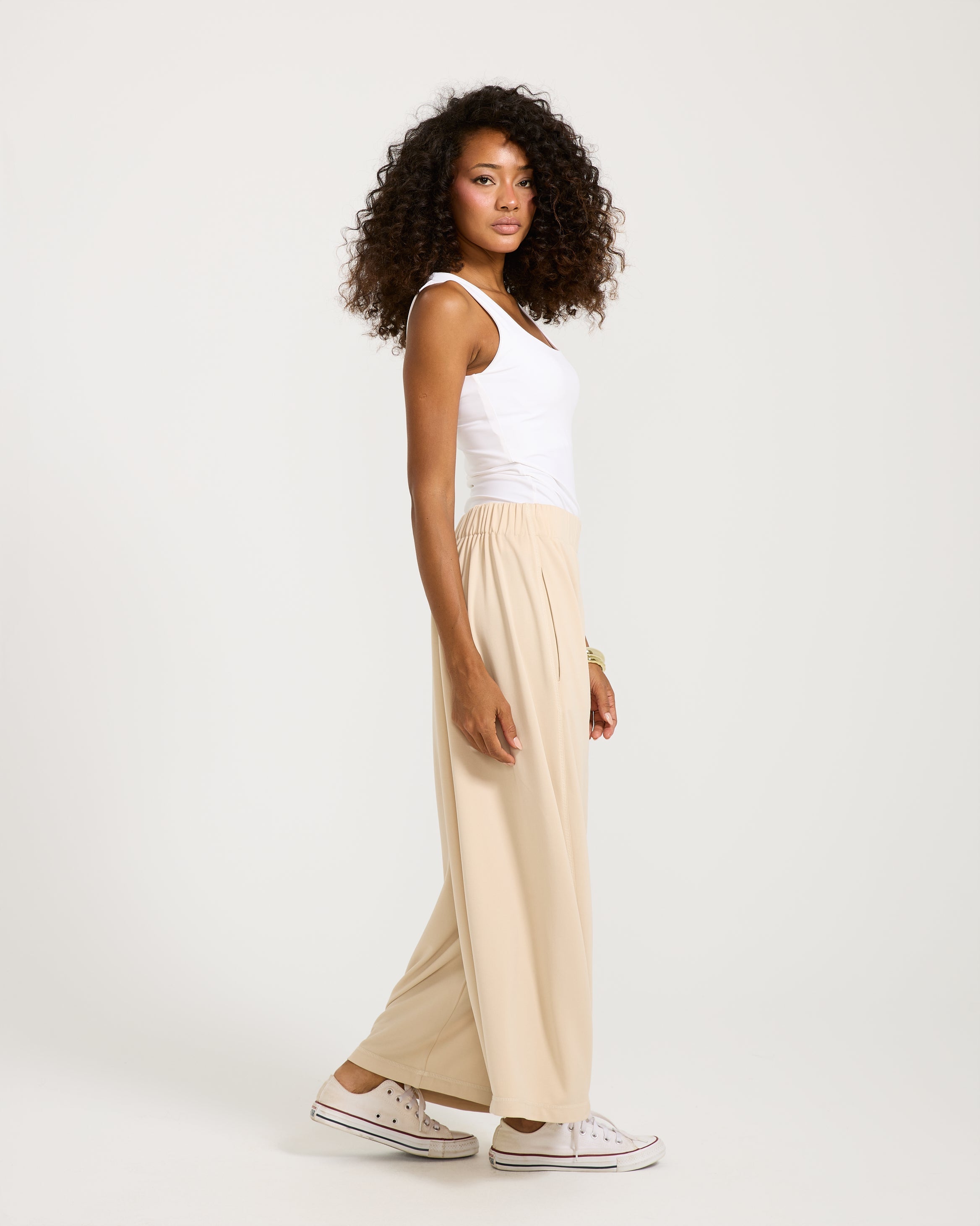 Patch Work Cropped Wide Leg