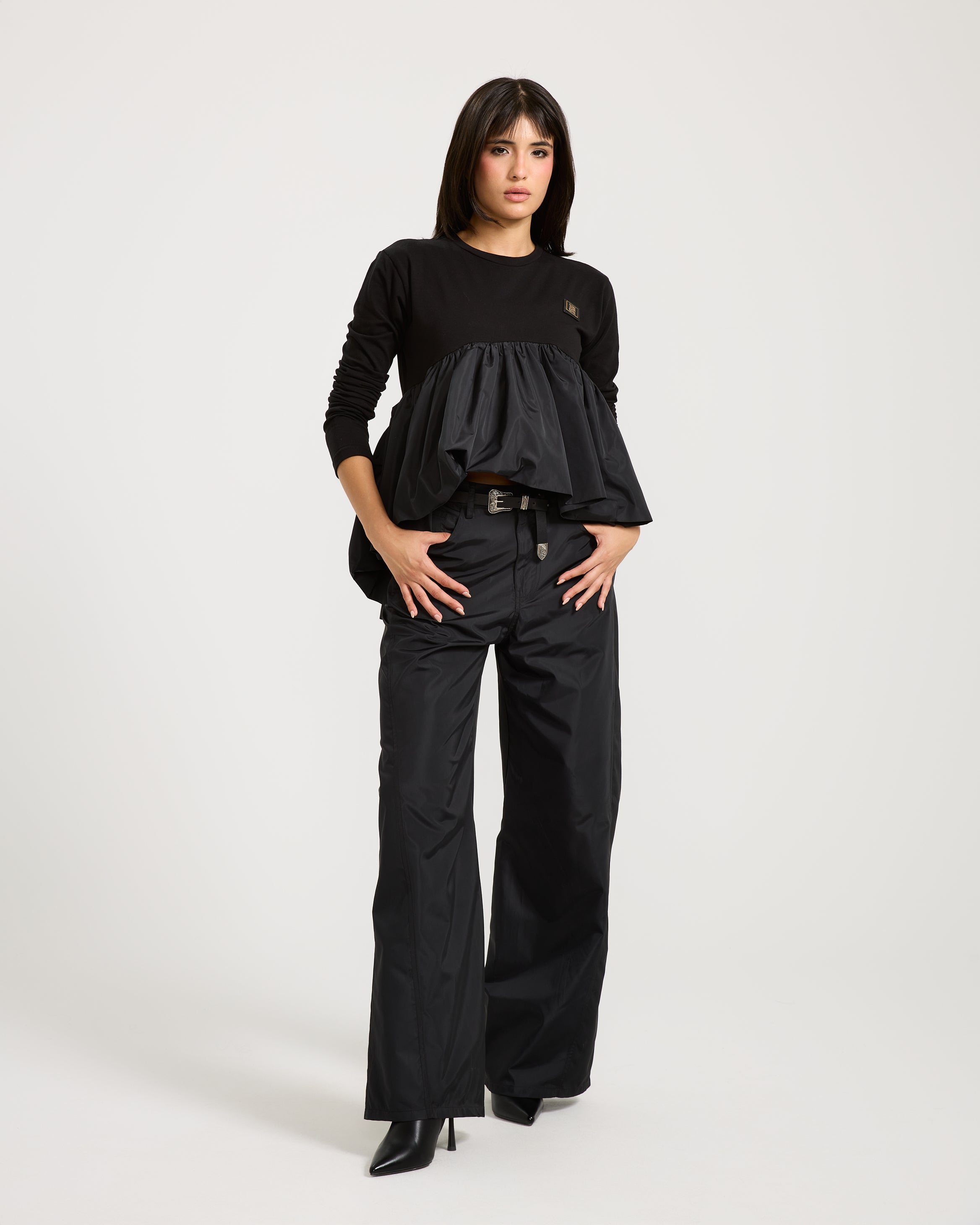 Barrel Waterproof Black Pants