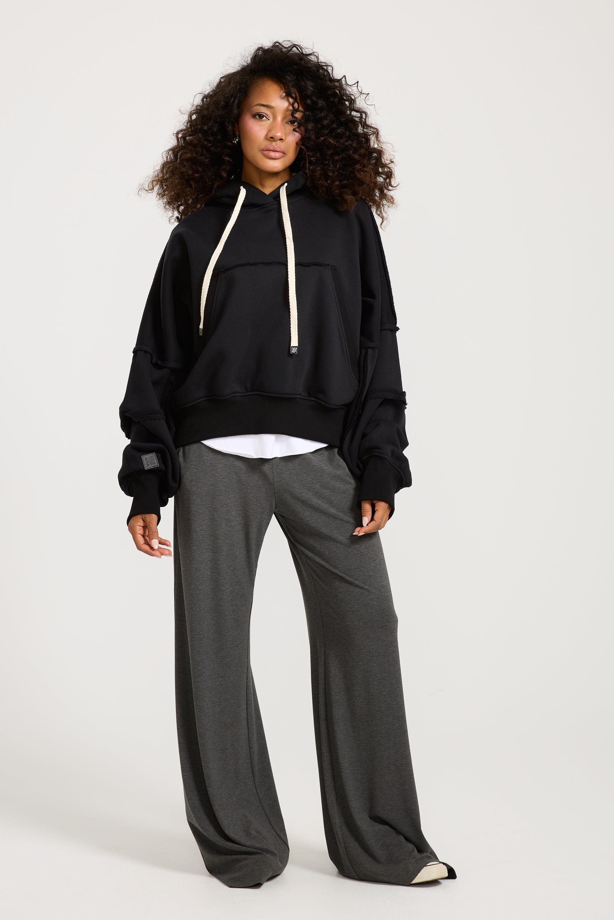 Unfinished Hoodie Black