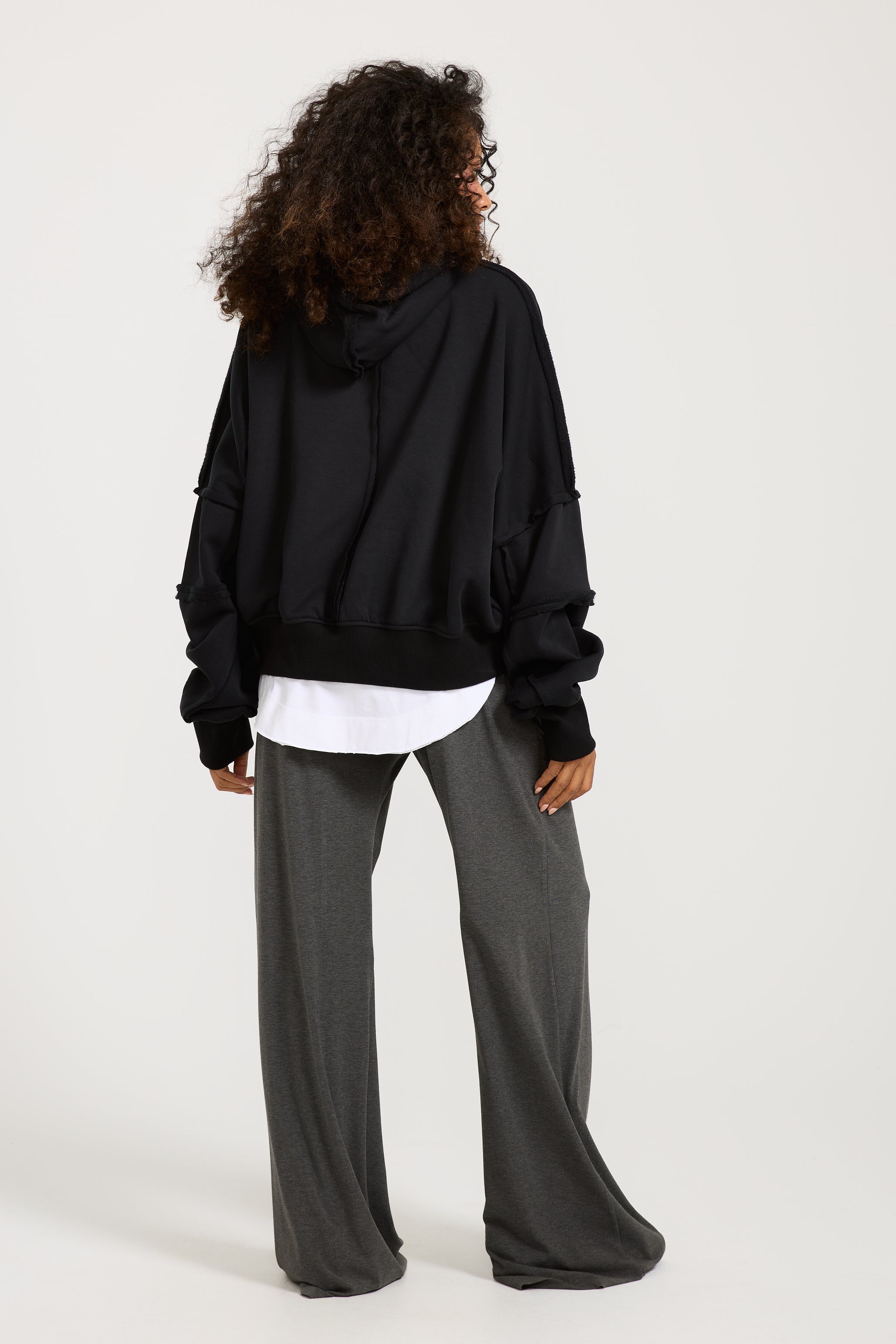 Unfinished Hoodie Black