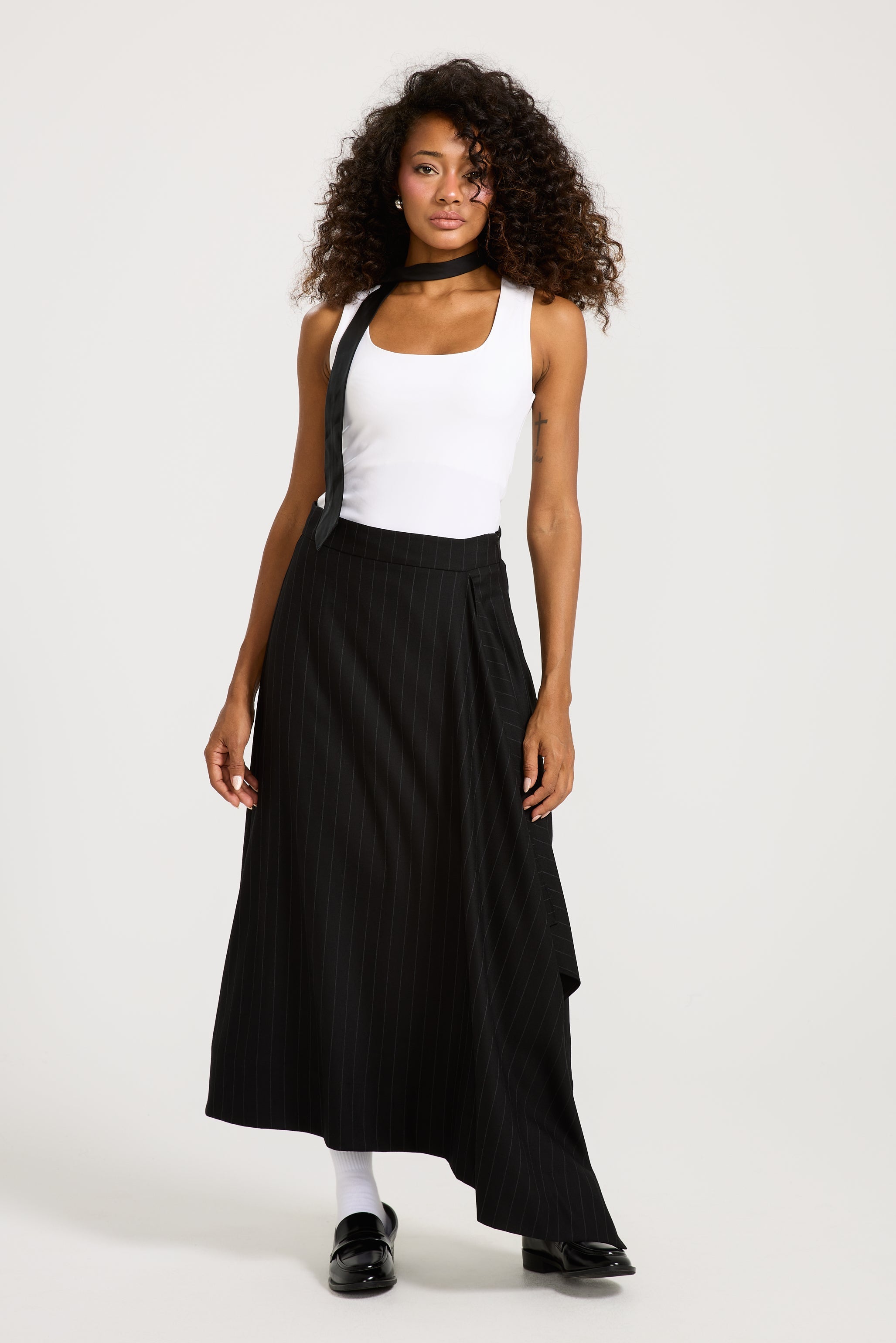 Black Asymmetrical Classic Skirt