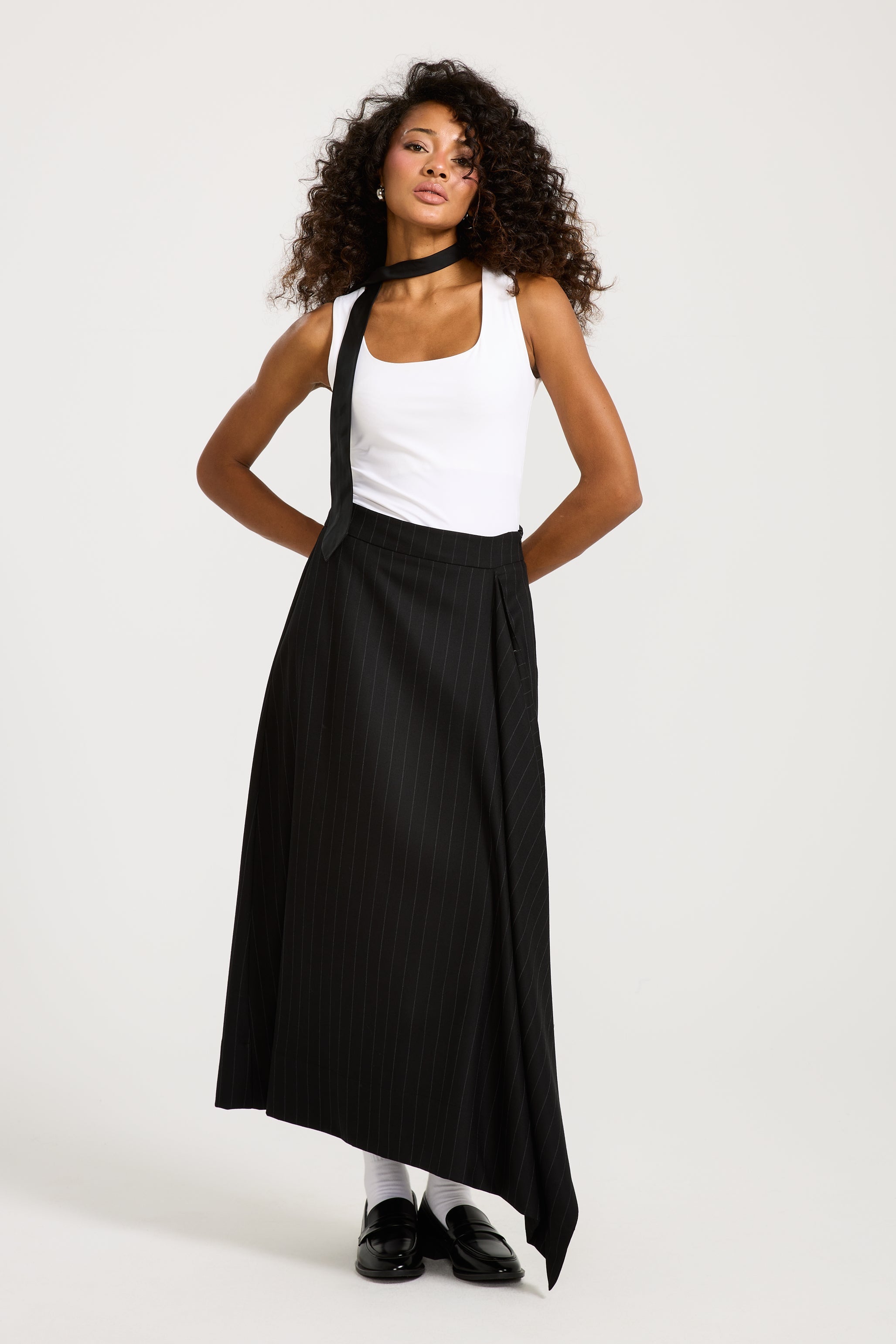 Black Asymmetrical Classic Skirt