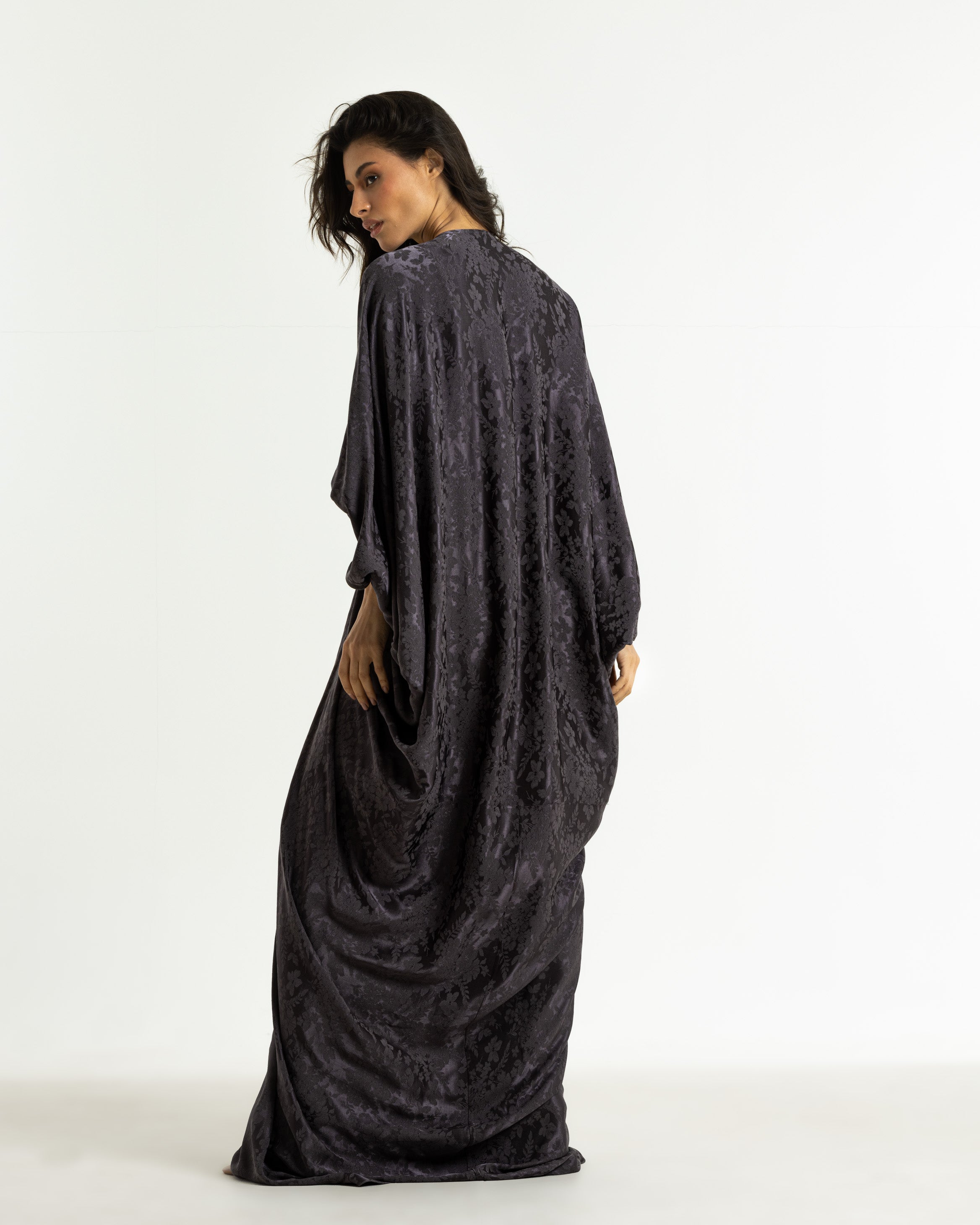 Lift Up Silky Dress In Grey