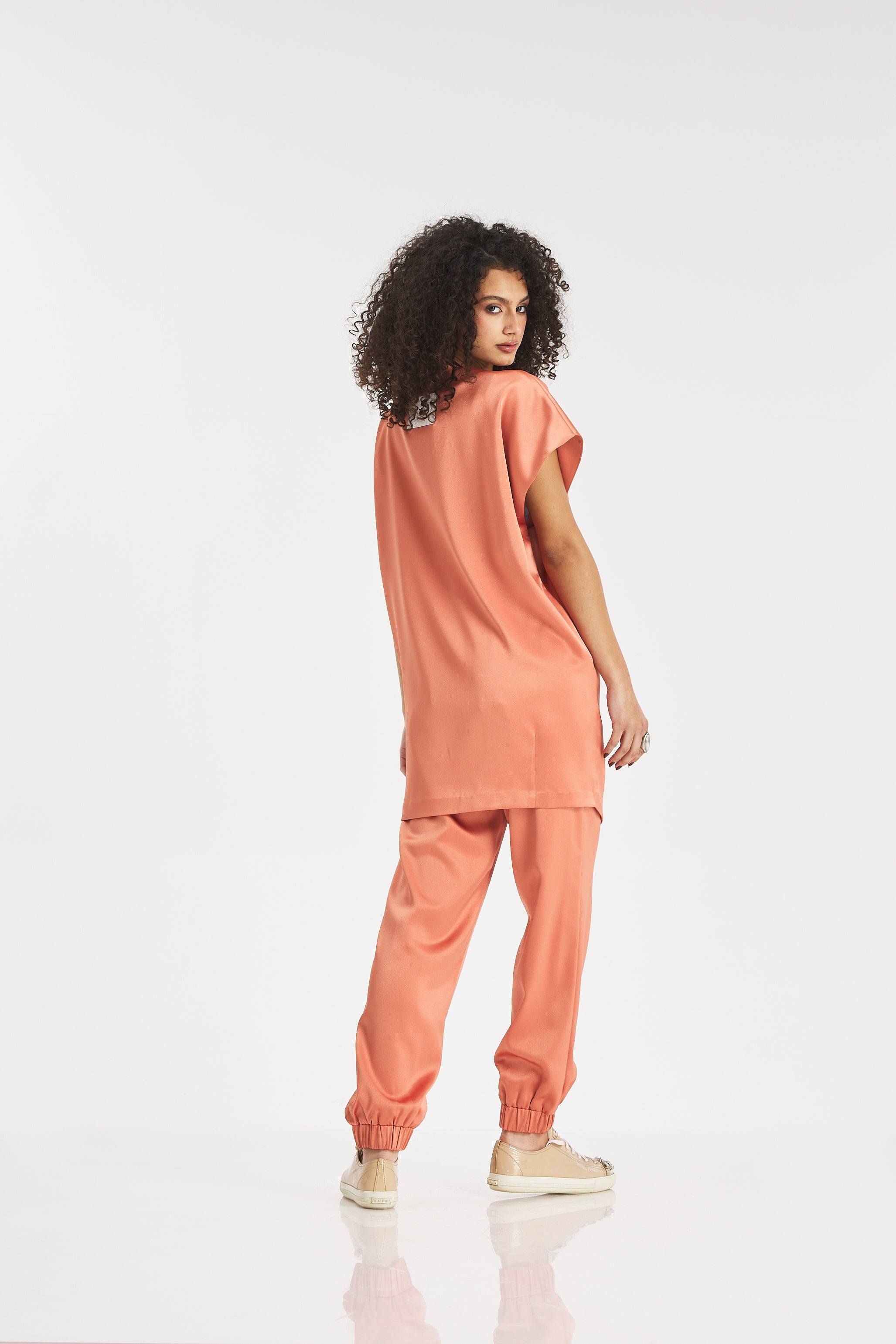 Peach Satin Vest