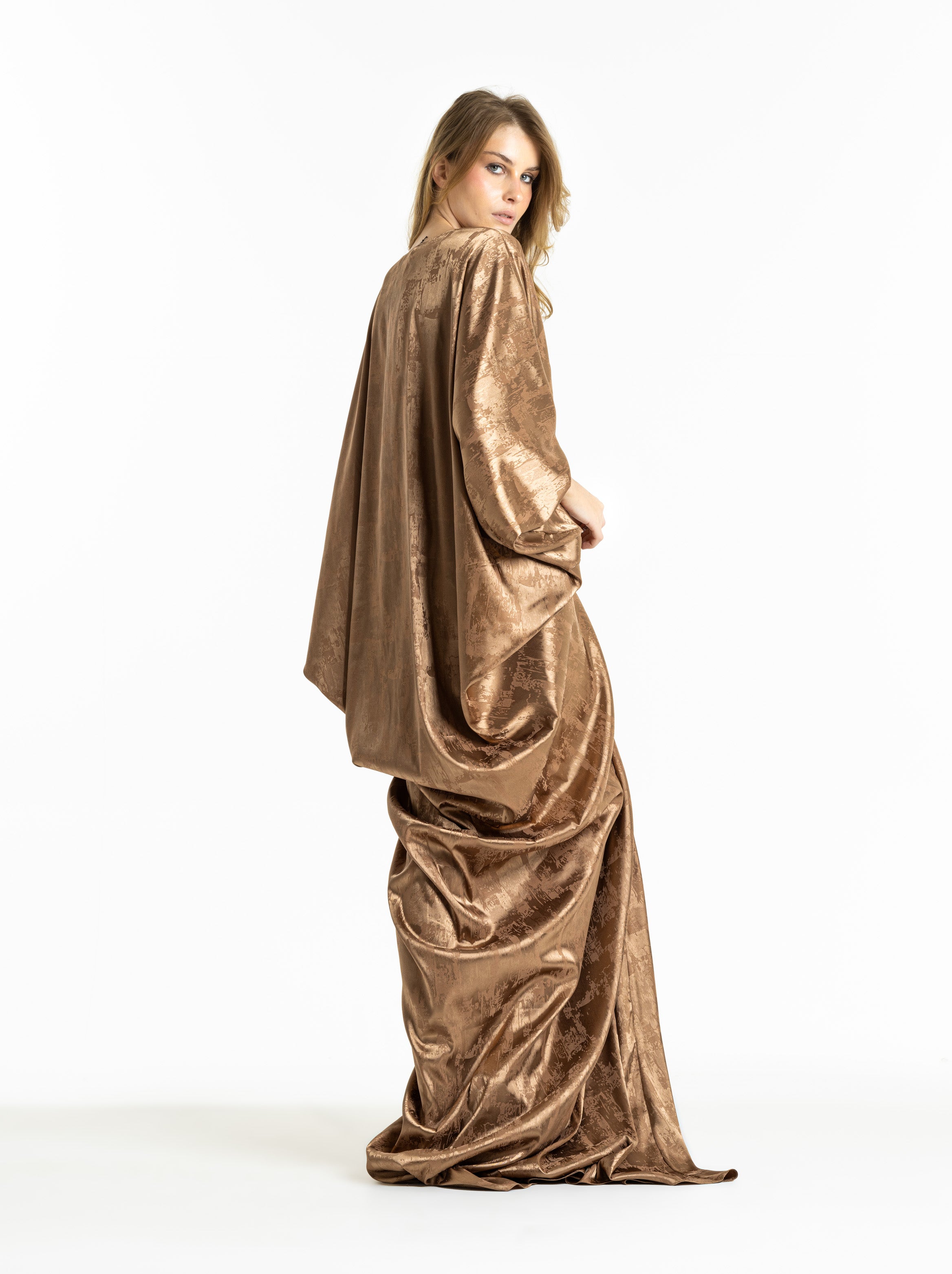 Mid Wrap Dress In Camel