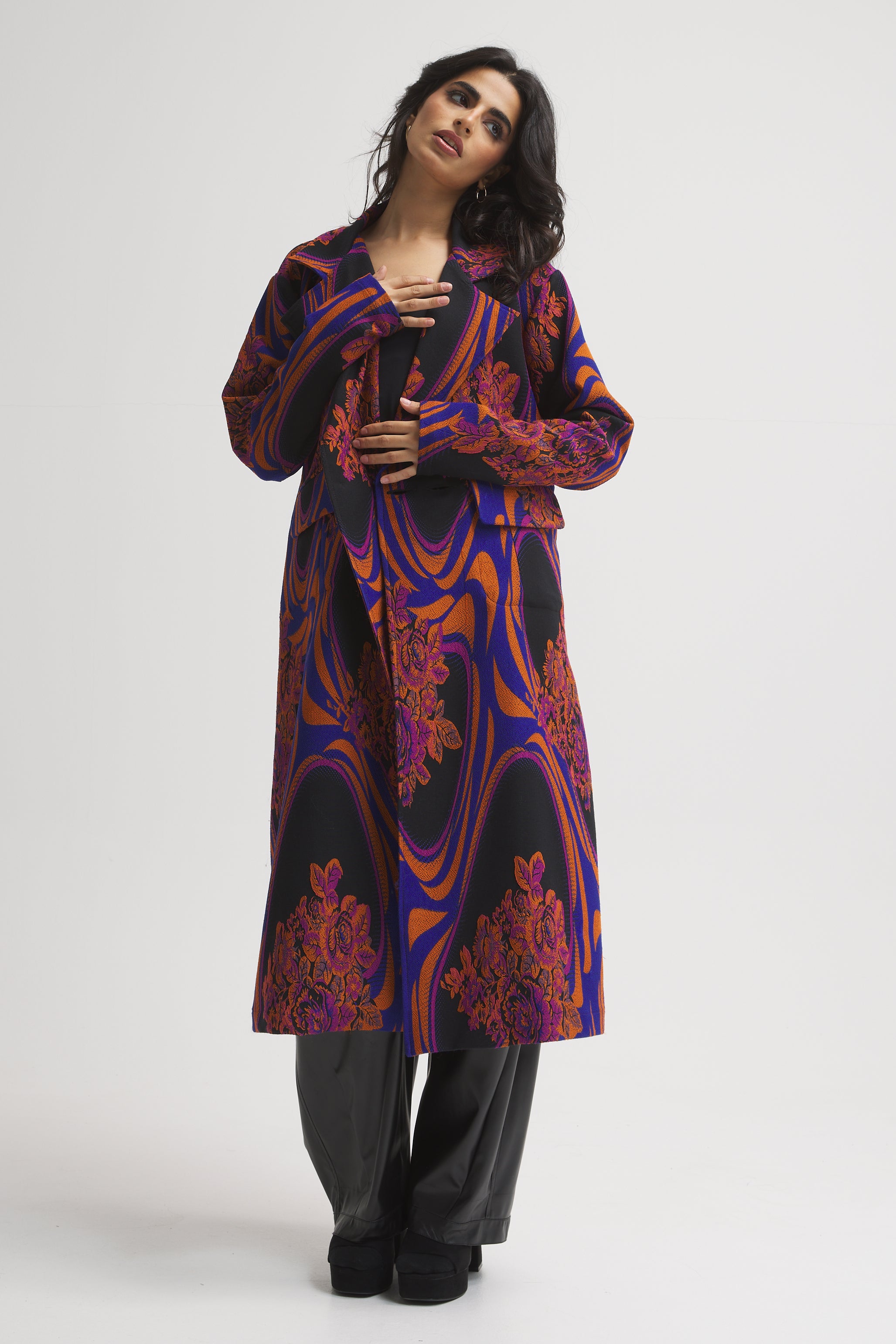 Big Paisley Midi Coat