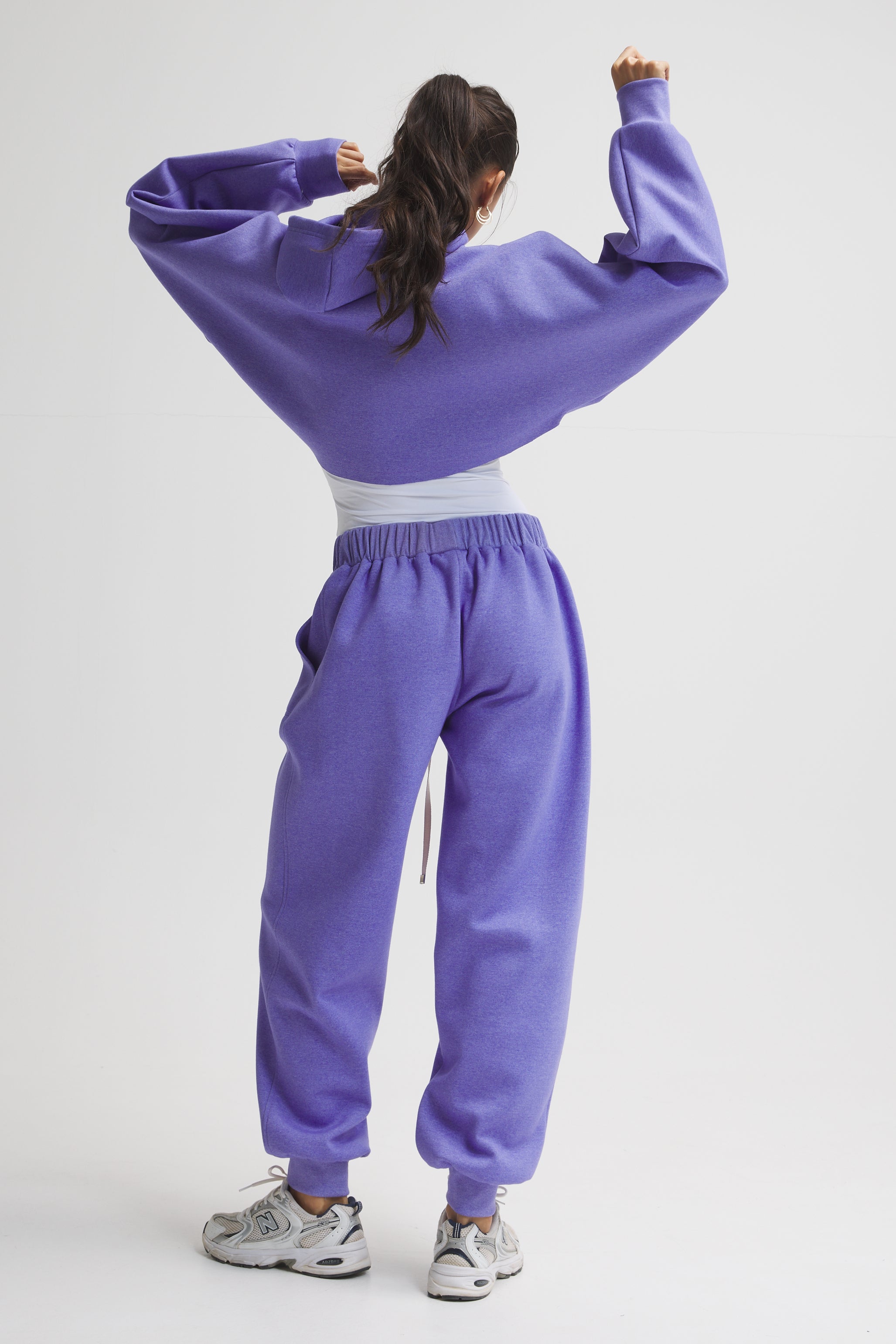 Cropped Sweatshirt In Purple