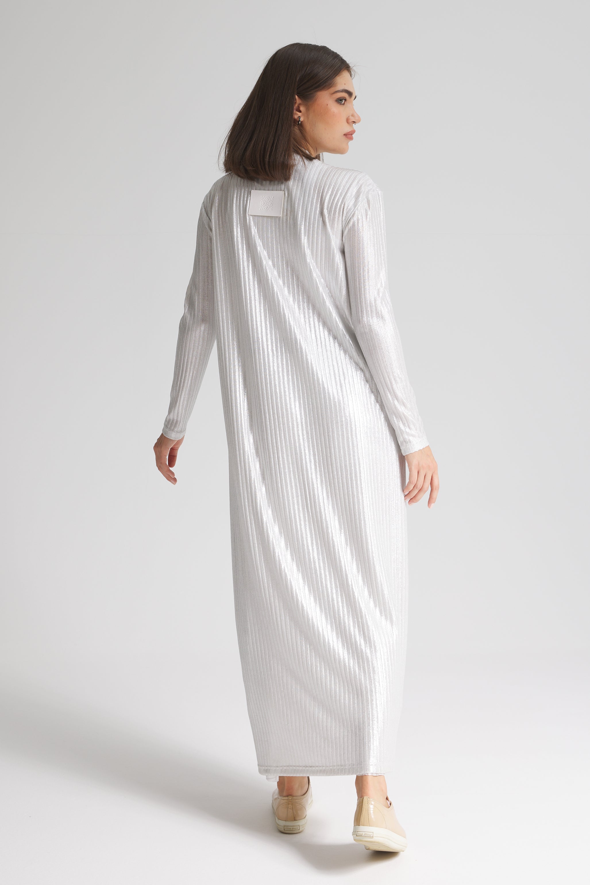 Maxi Slim Cardigan In White