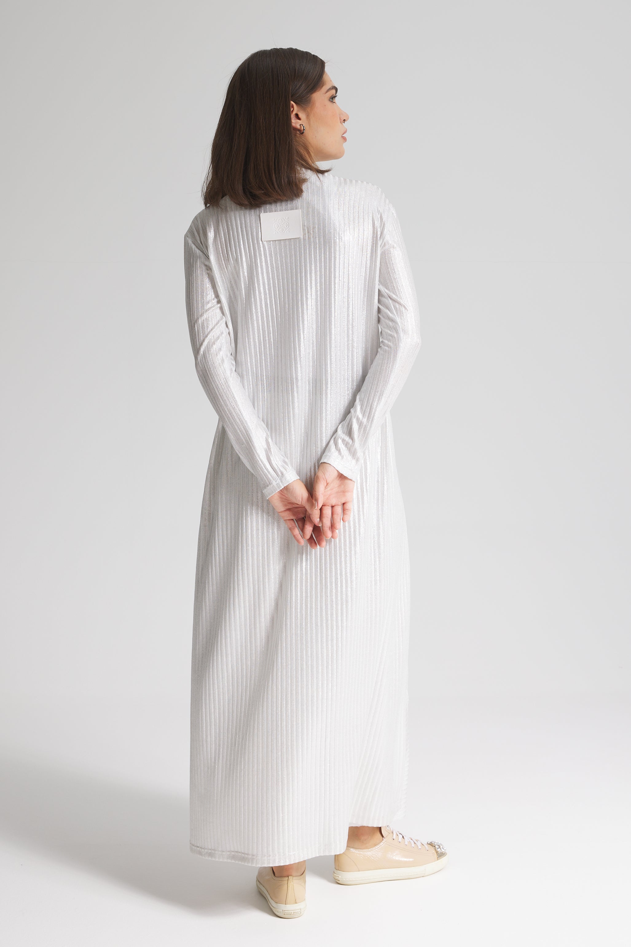 Maxi Slim Cardigan In White