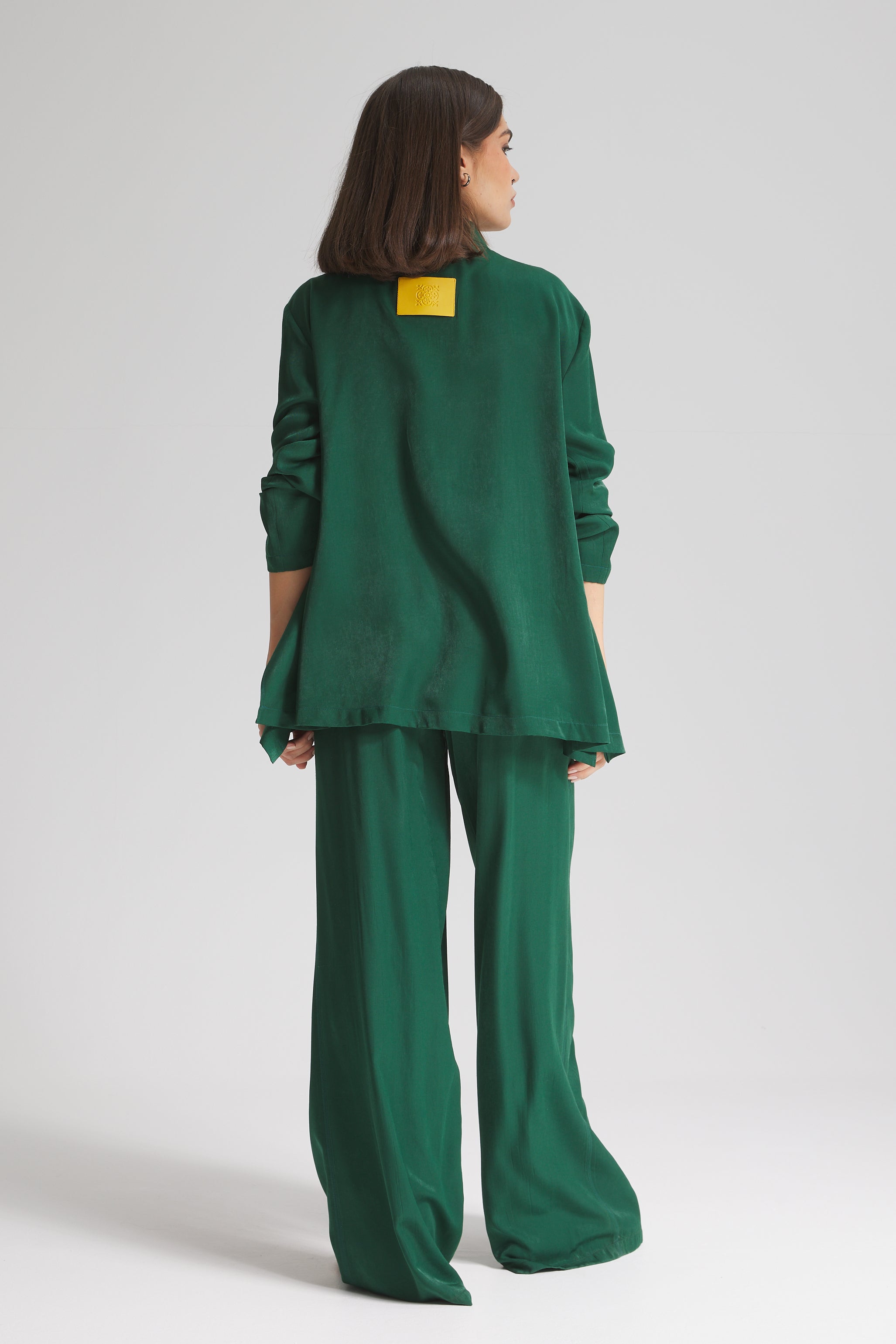 A Line Soft Blazer In Green