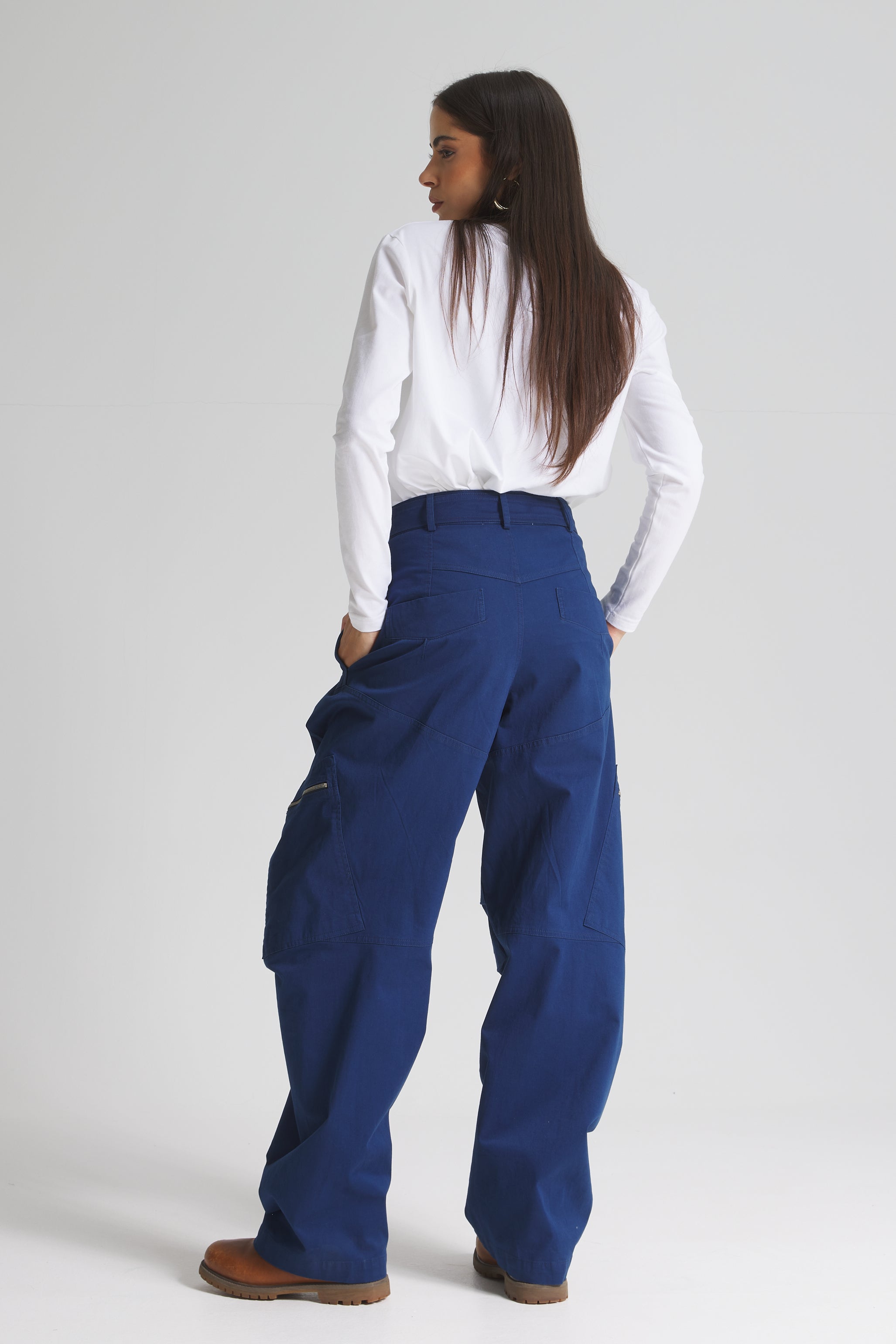 Baggy Cargo Pants In Navy