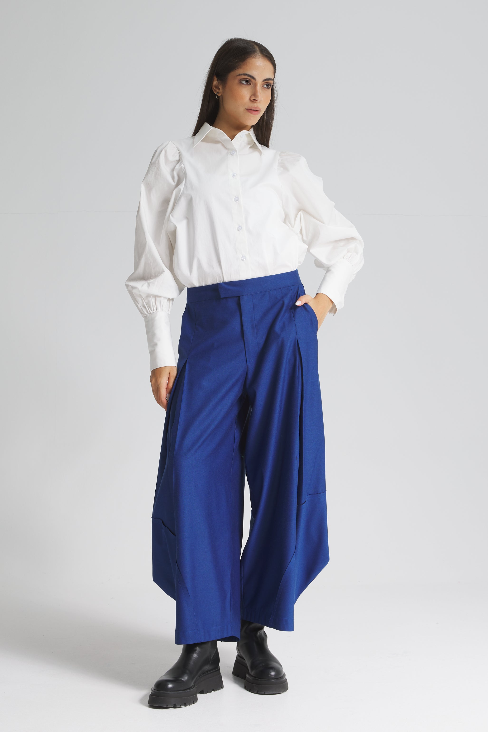 Classic Patchwork Blue Pants