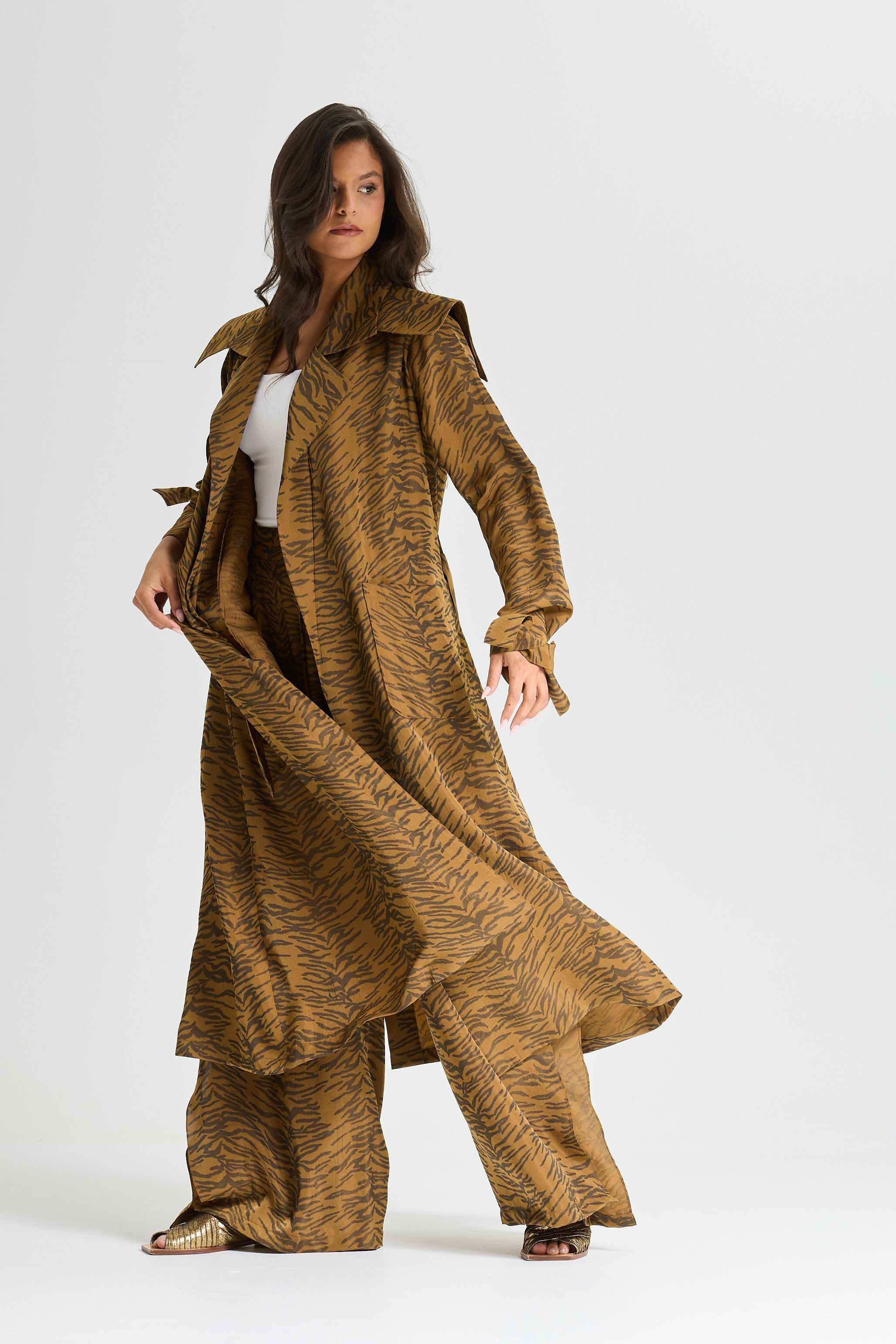 Zebra Trench Coat