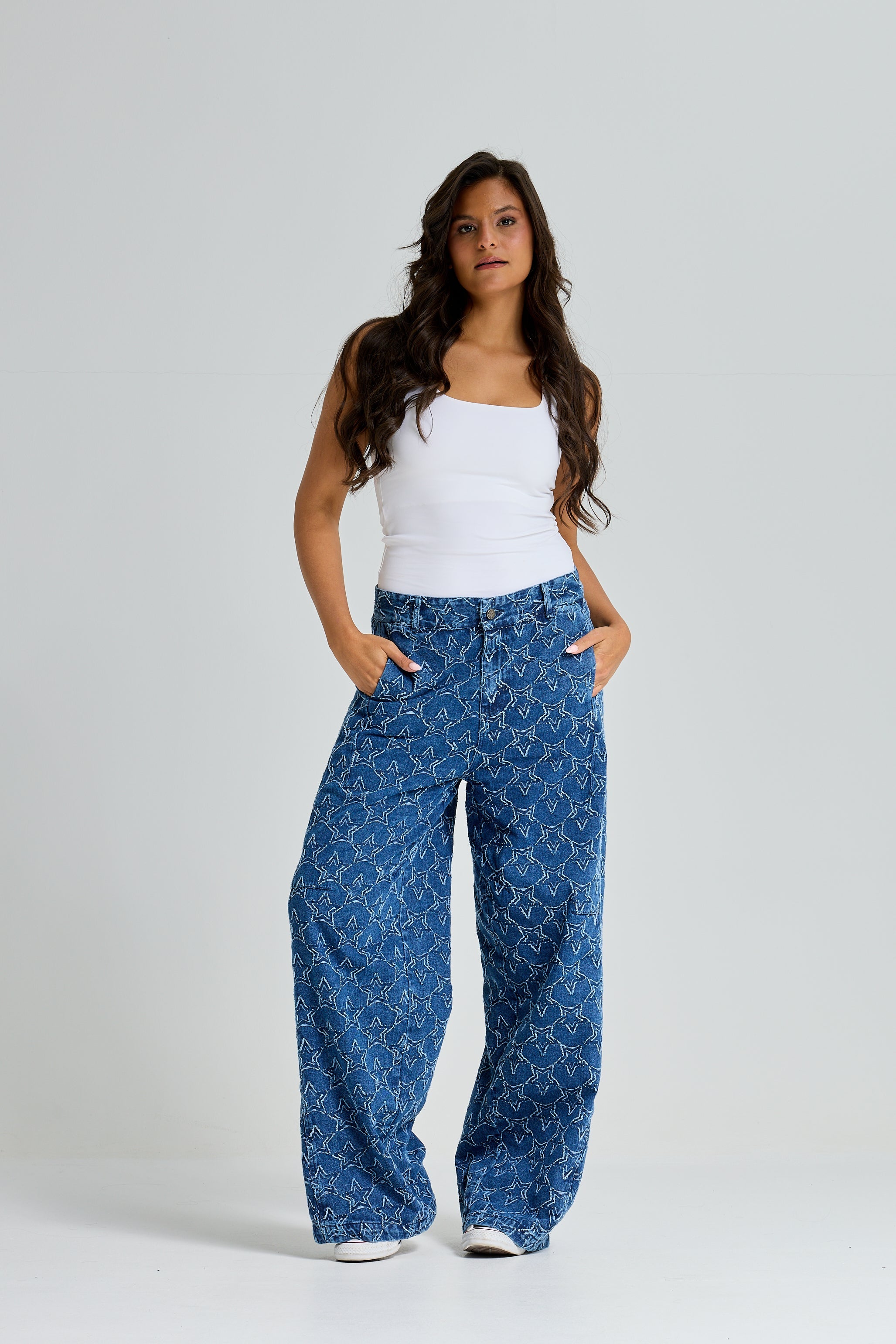Stars Denim Pants