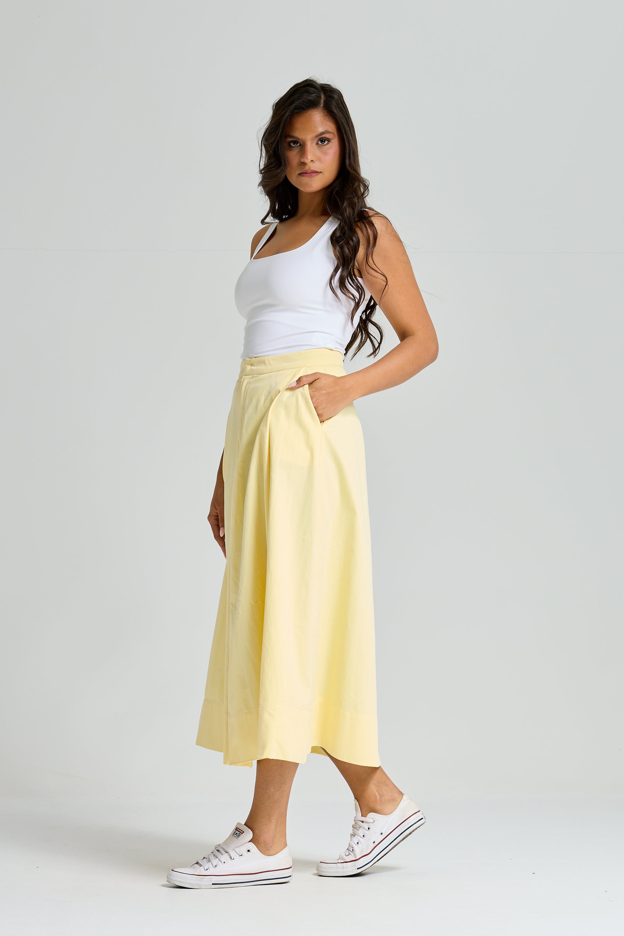 Yellow A Line Skirt