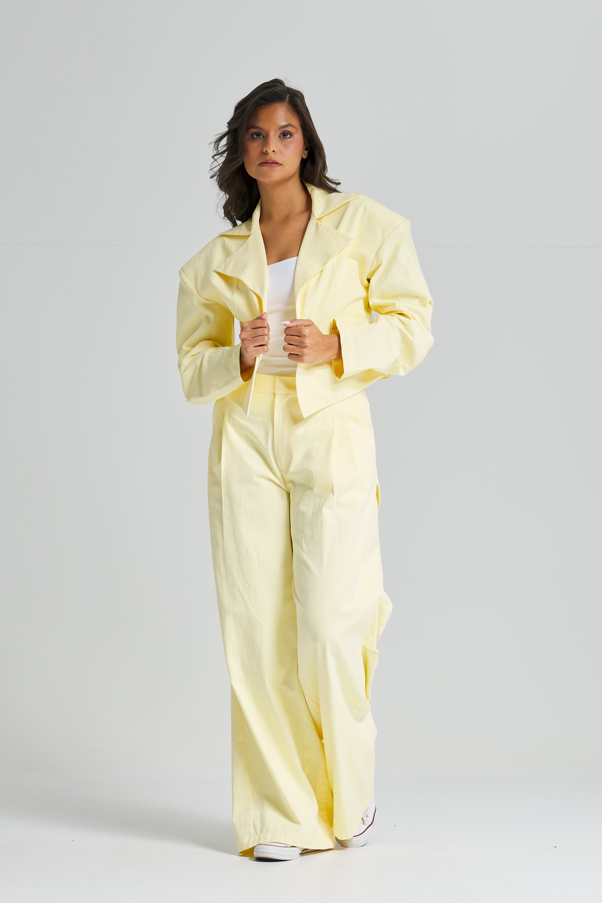 Half Circle Sleeves Yellow Jacket
