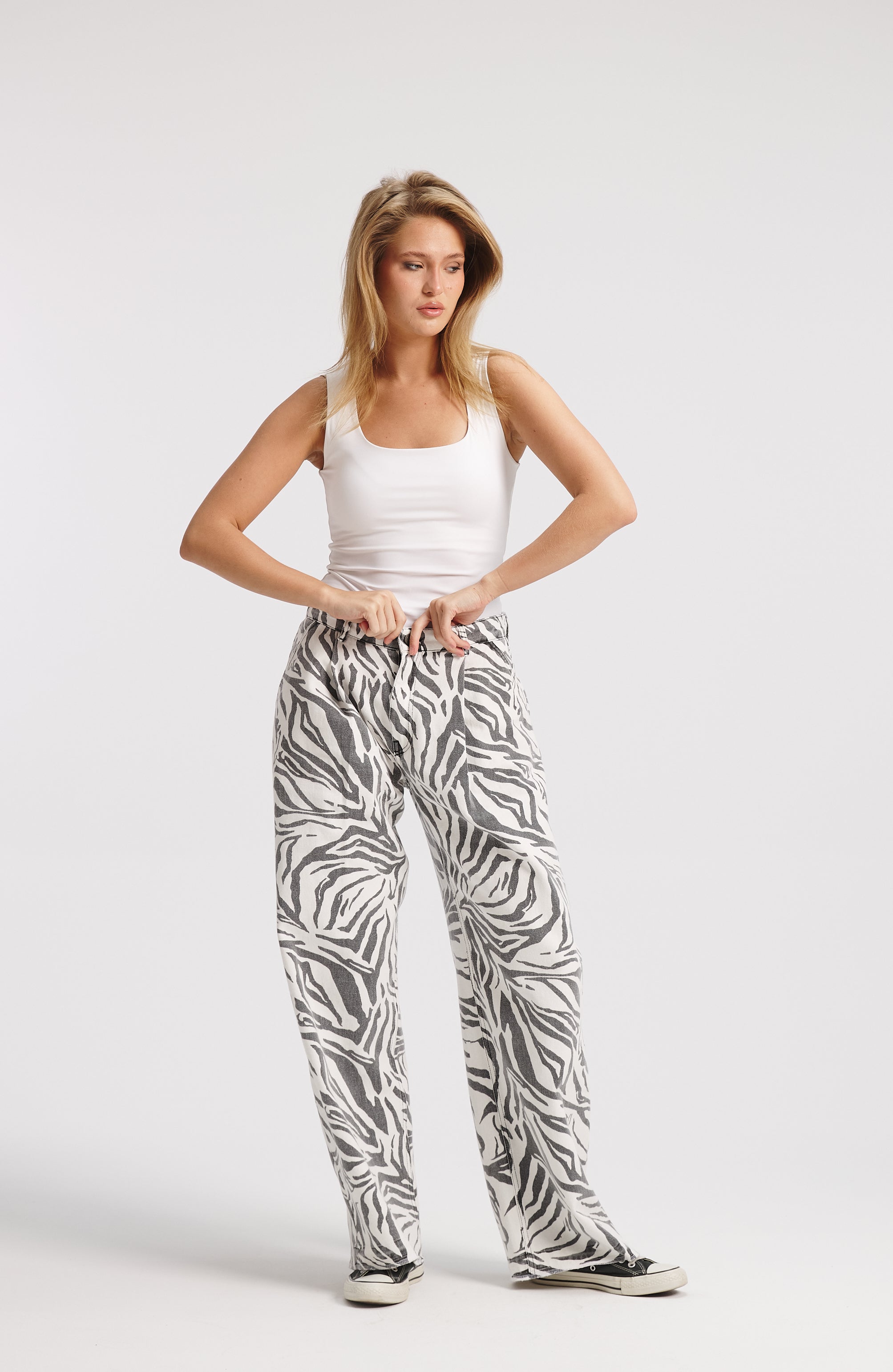 Zebra Wide Leg Pants