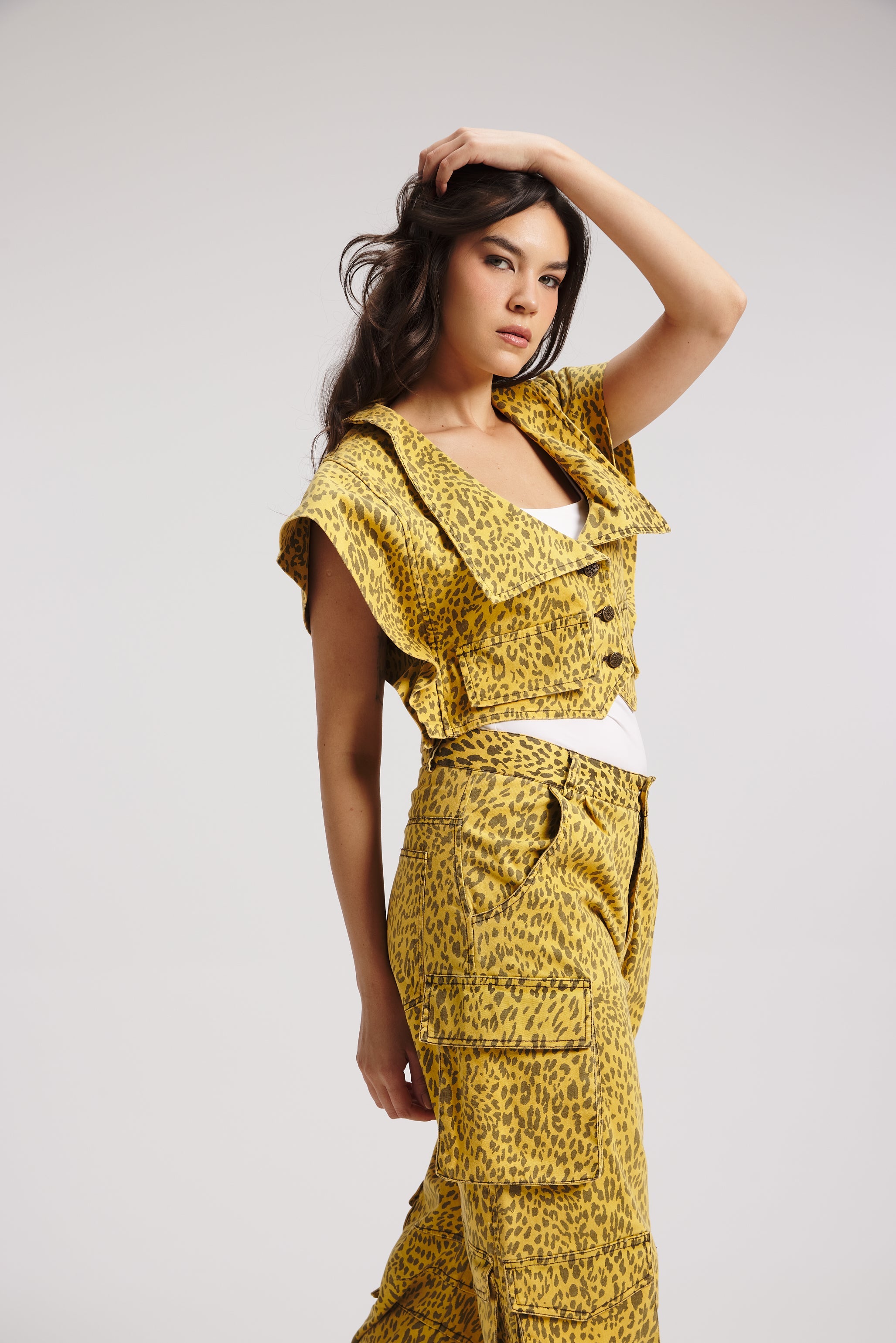Yellow Leopard Bold Vest