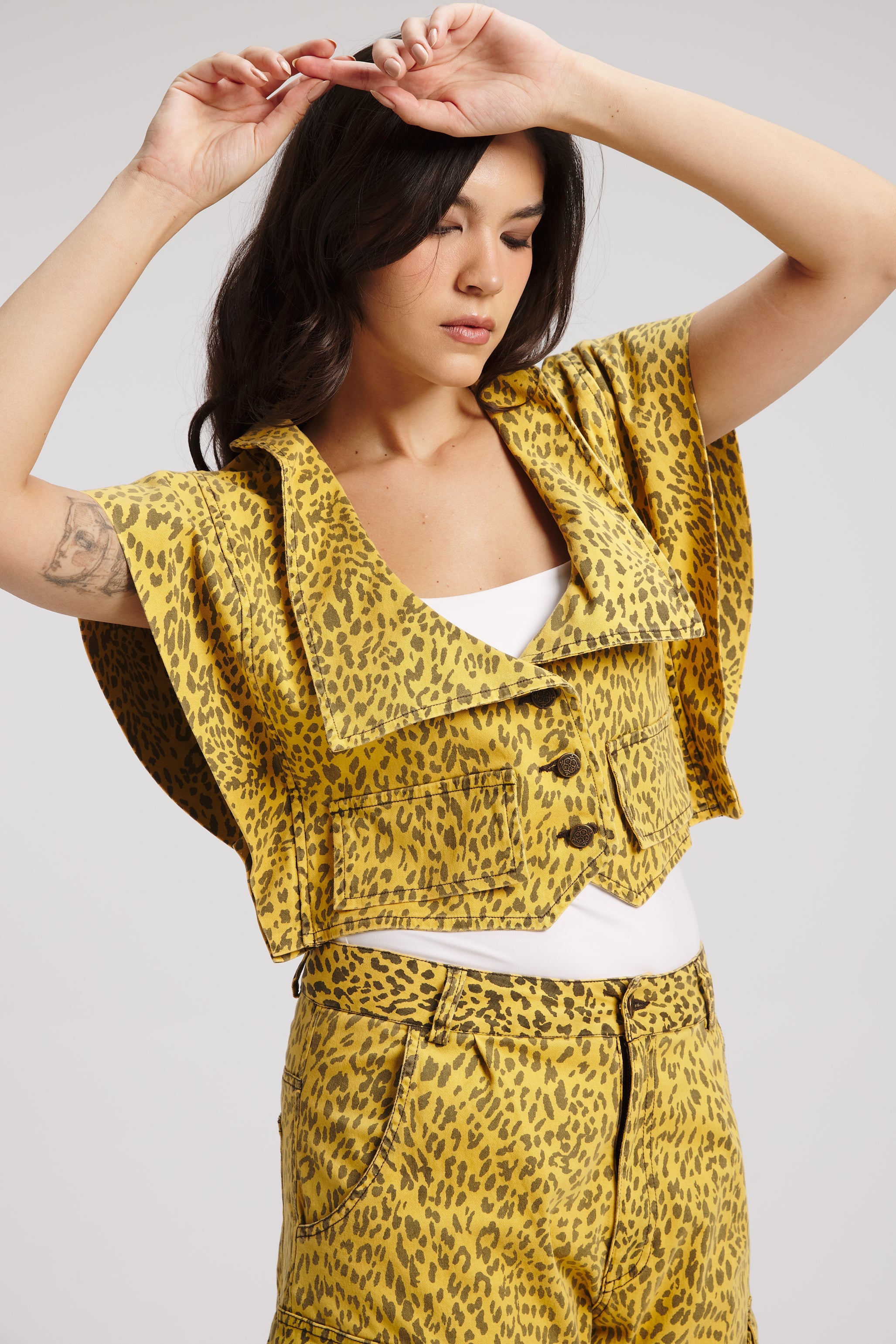Yellow Leopard Bold Vest