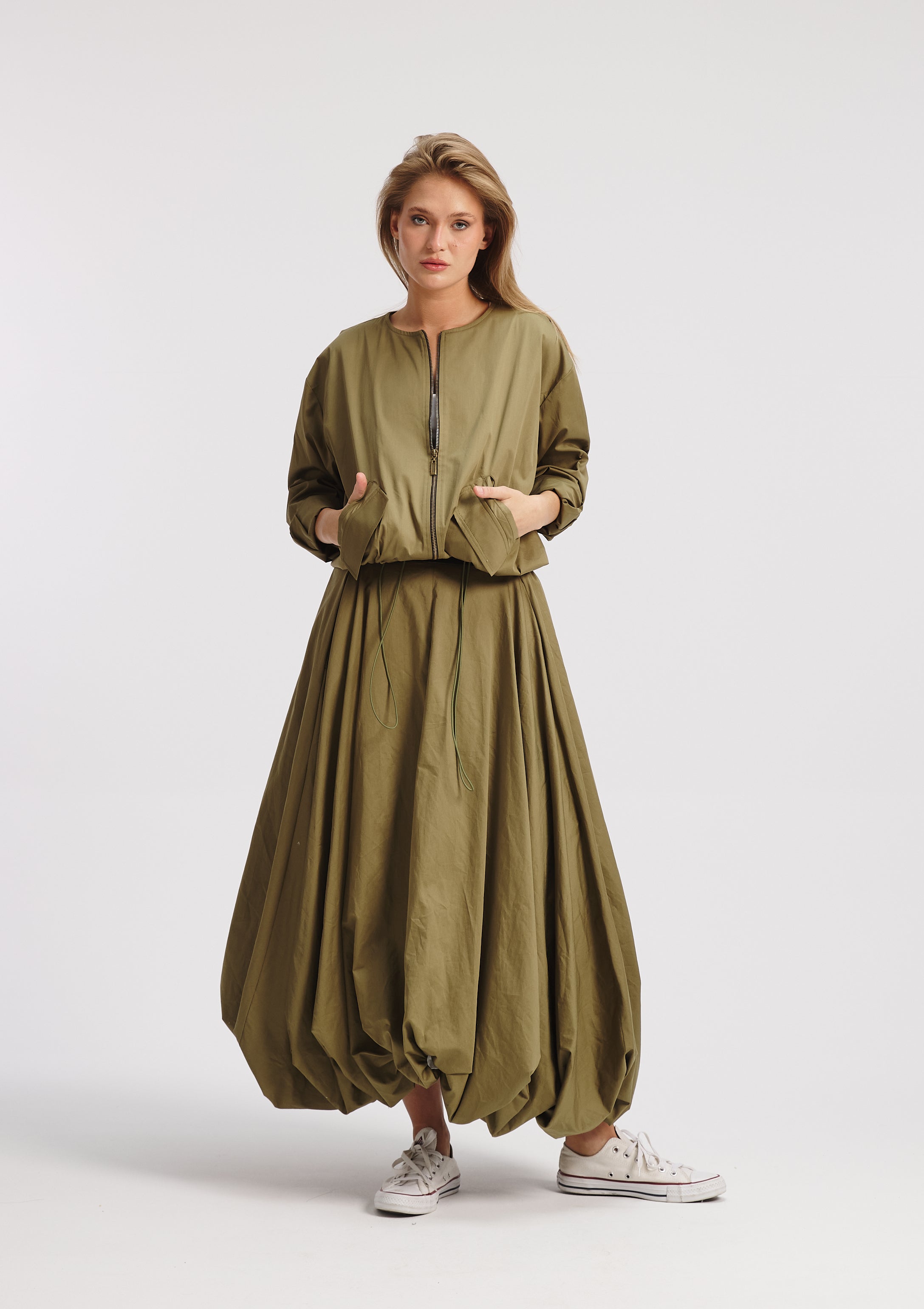 Olive Bomber Jacket