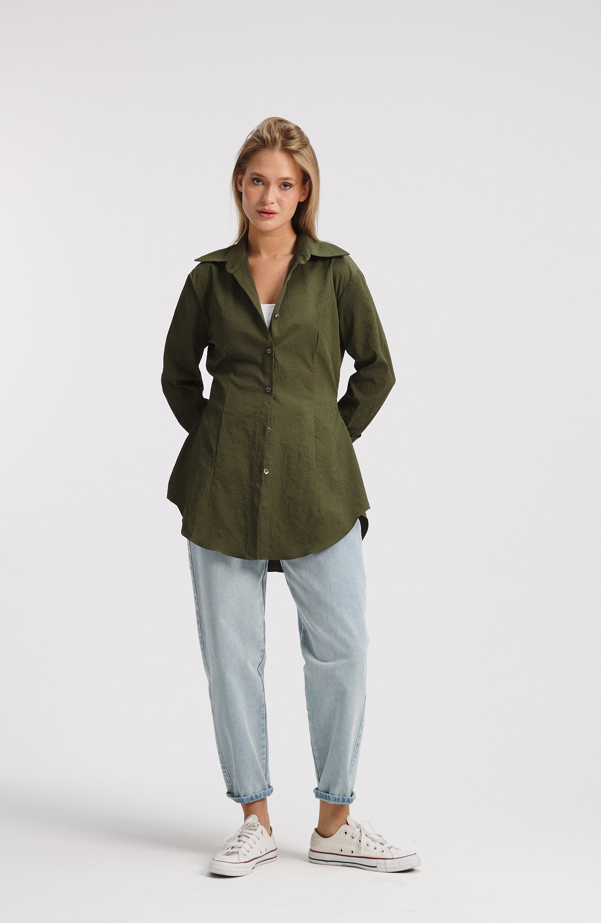 Olive Crushed Bum Shirt