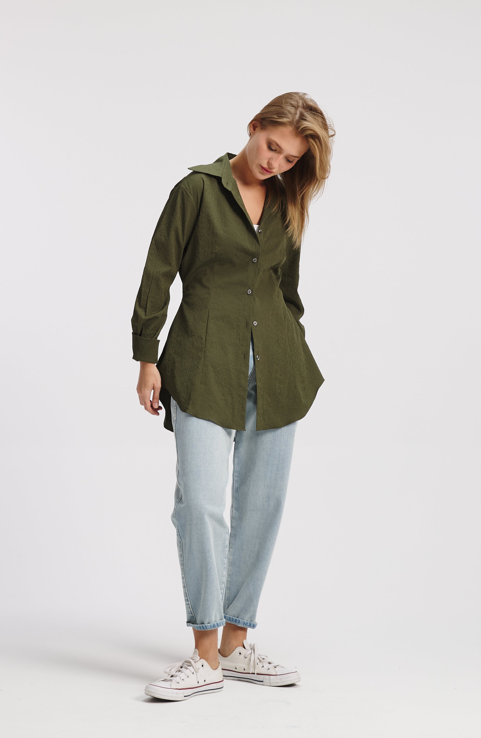 Olive Crushed Bum Shirt