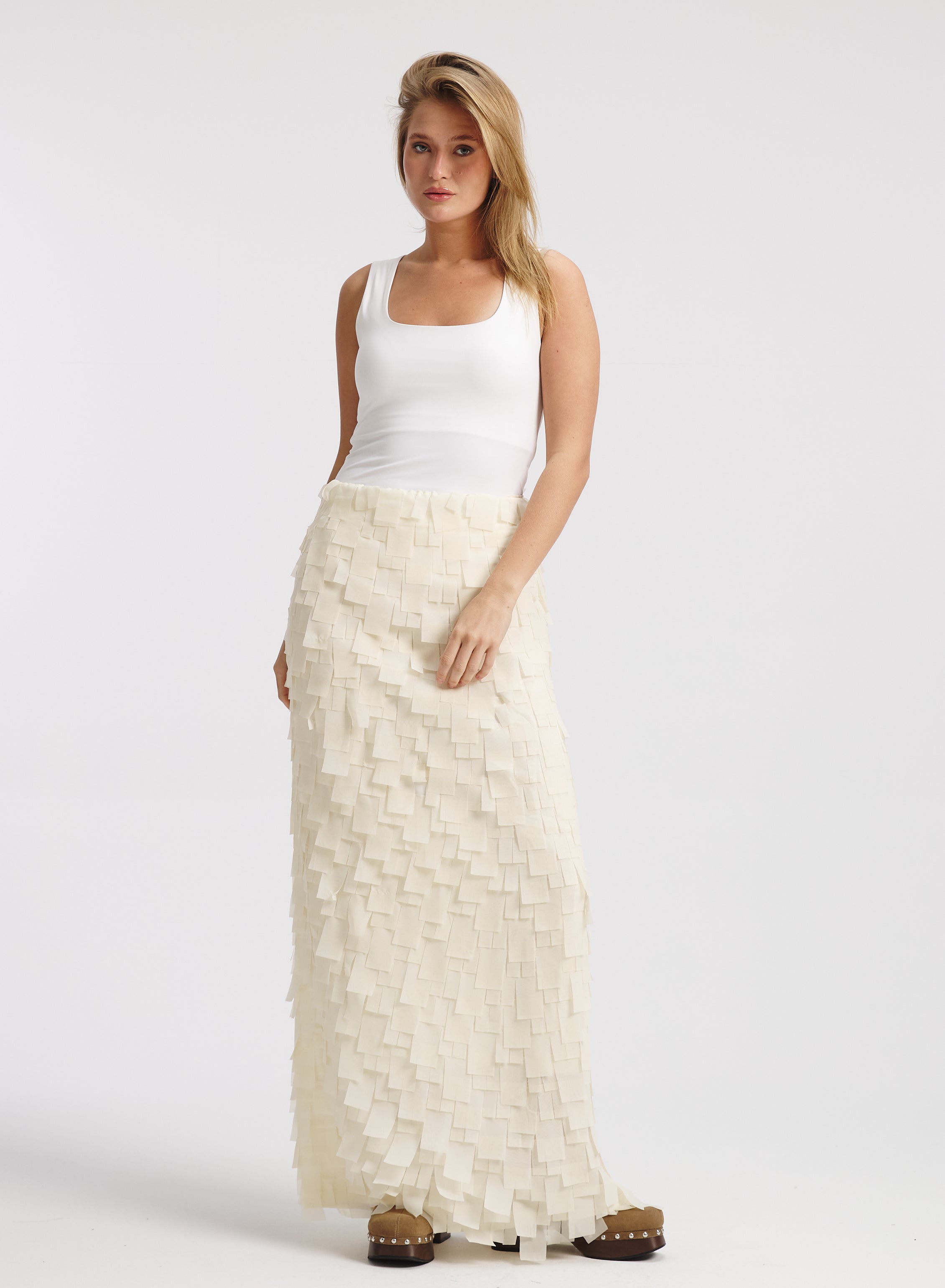 Flying Fabrics Skirt In Off White